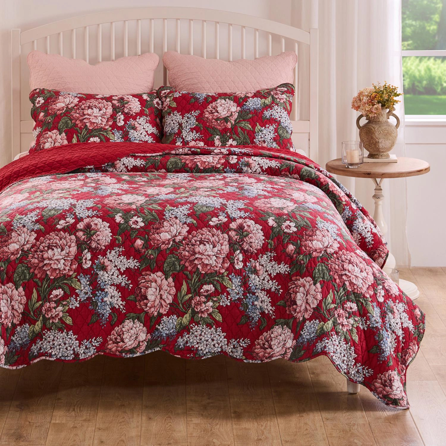 Greenland Home Fashions Millie Luxurious Modern Design Quilt Bedding Set 3 Piece