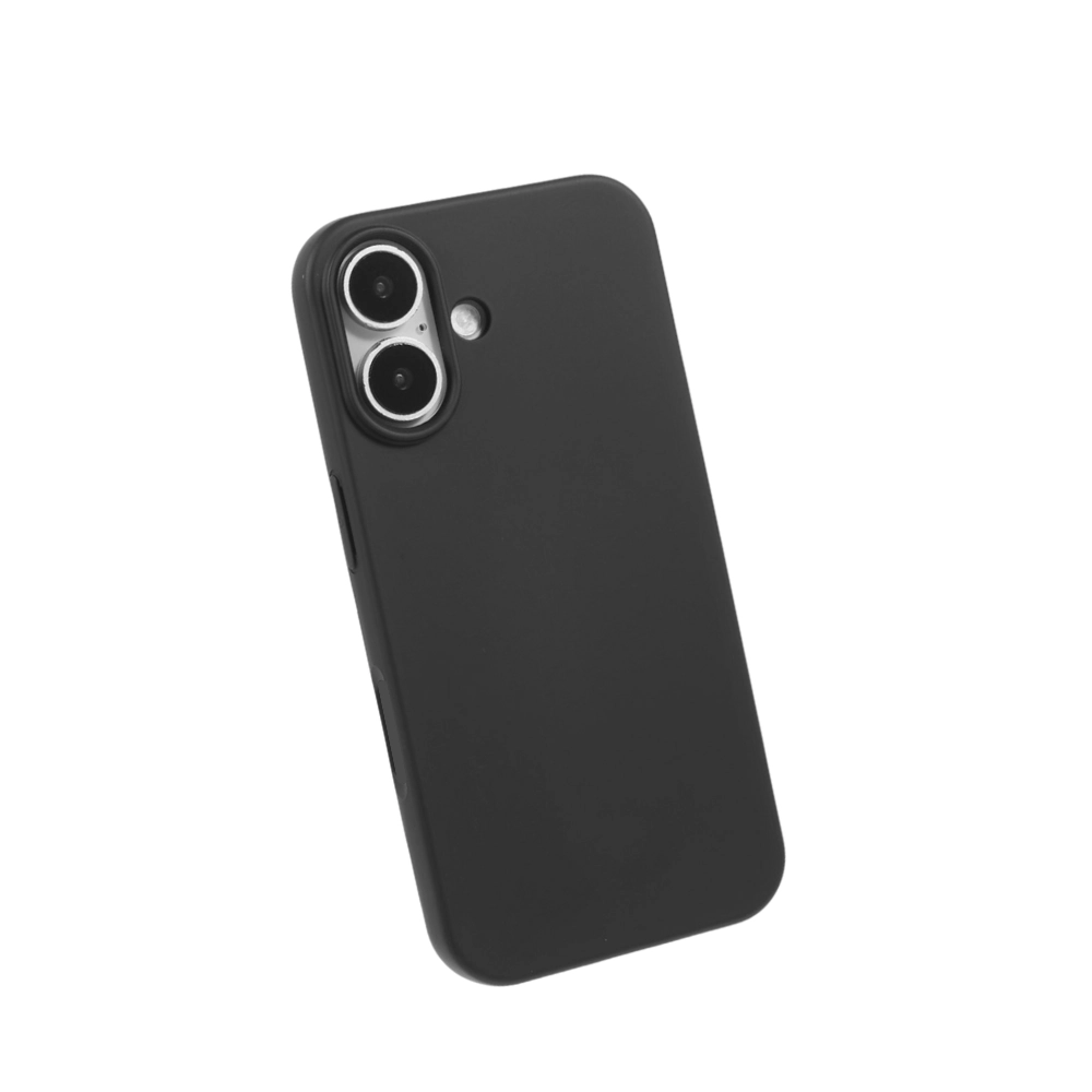 Qixxronics for iPhone 17 Silicone Case Black Shockproof Slim Design Phone Case Cover