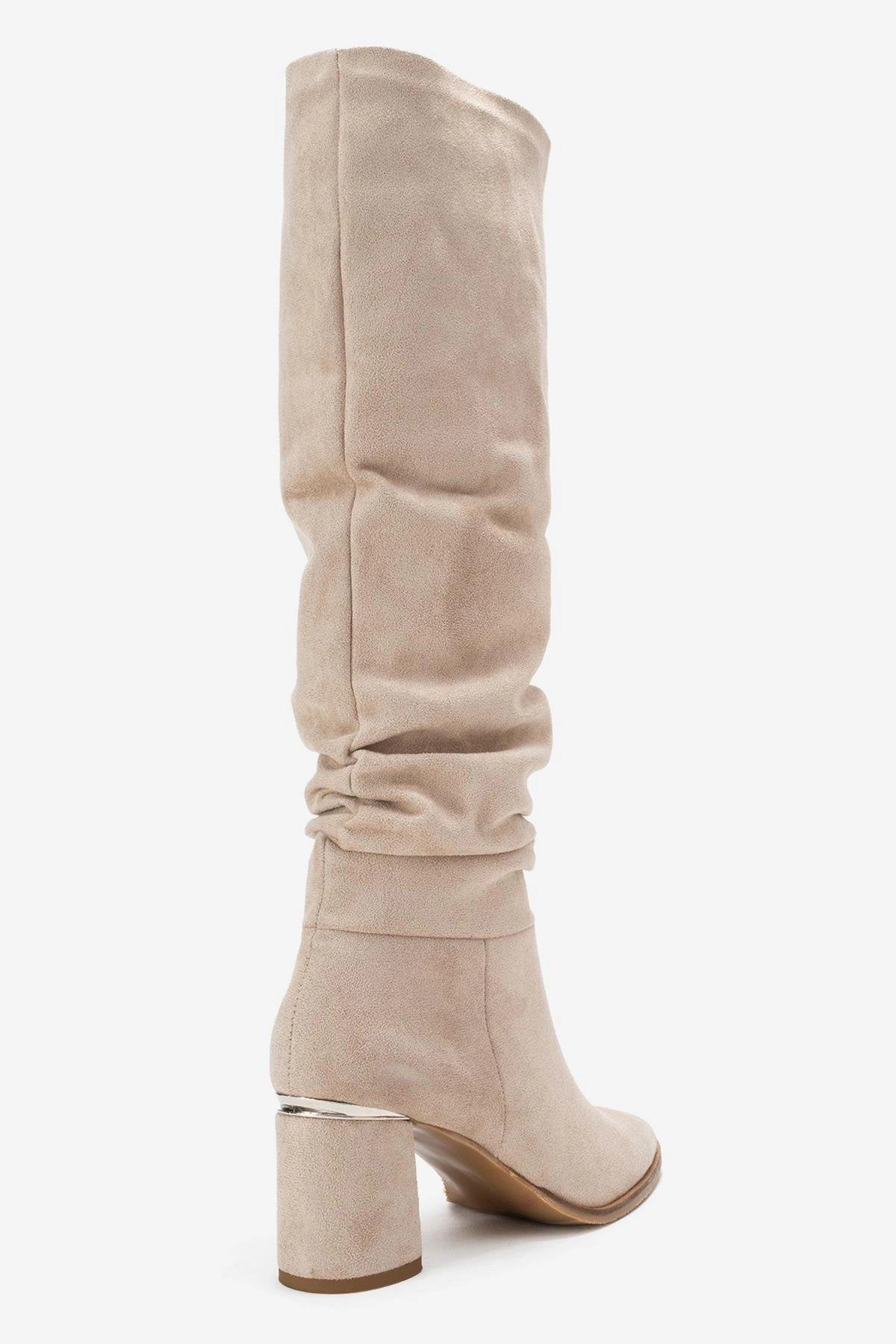 Prologue Shoes Womens Vianella Block Heel Knee High Boot
