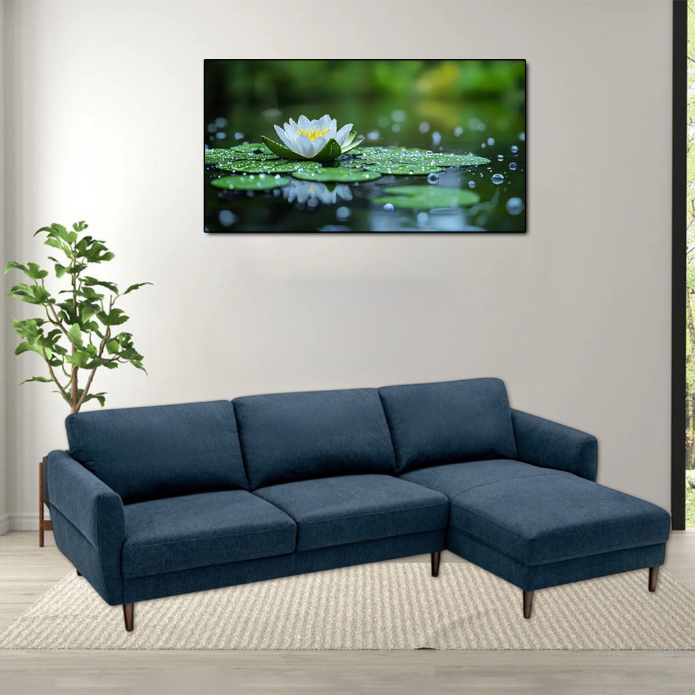 Hivvago Modern L-Shaped Sectional Sofa with Chaise and Solid Wooden Legs