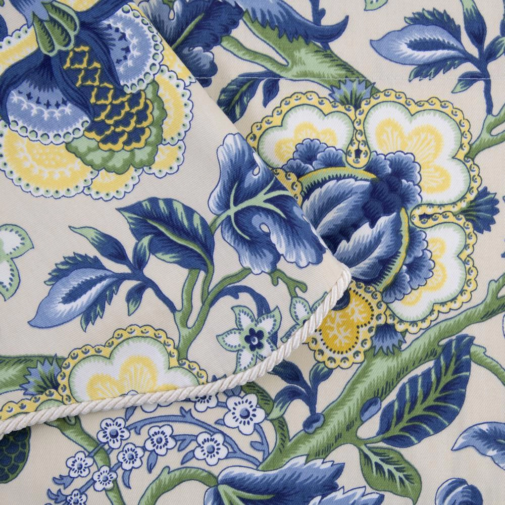 Ellis Curtain Regency Scallop Shaped 3" Rod Pocket Lined Window Valance 50"x15" Blue