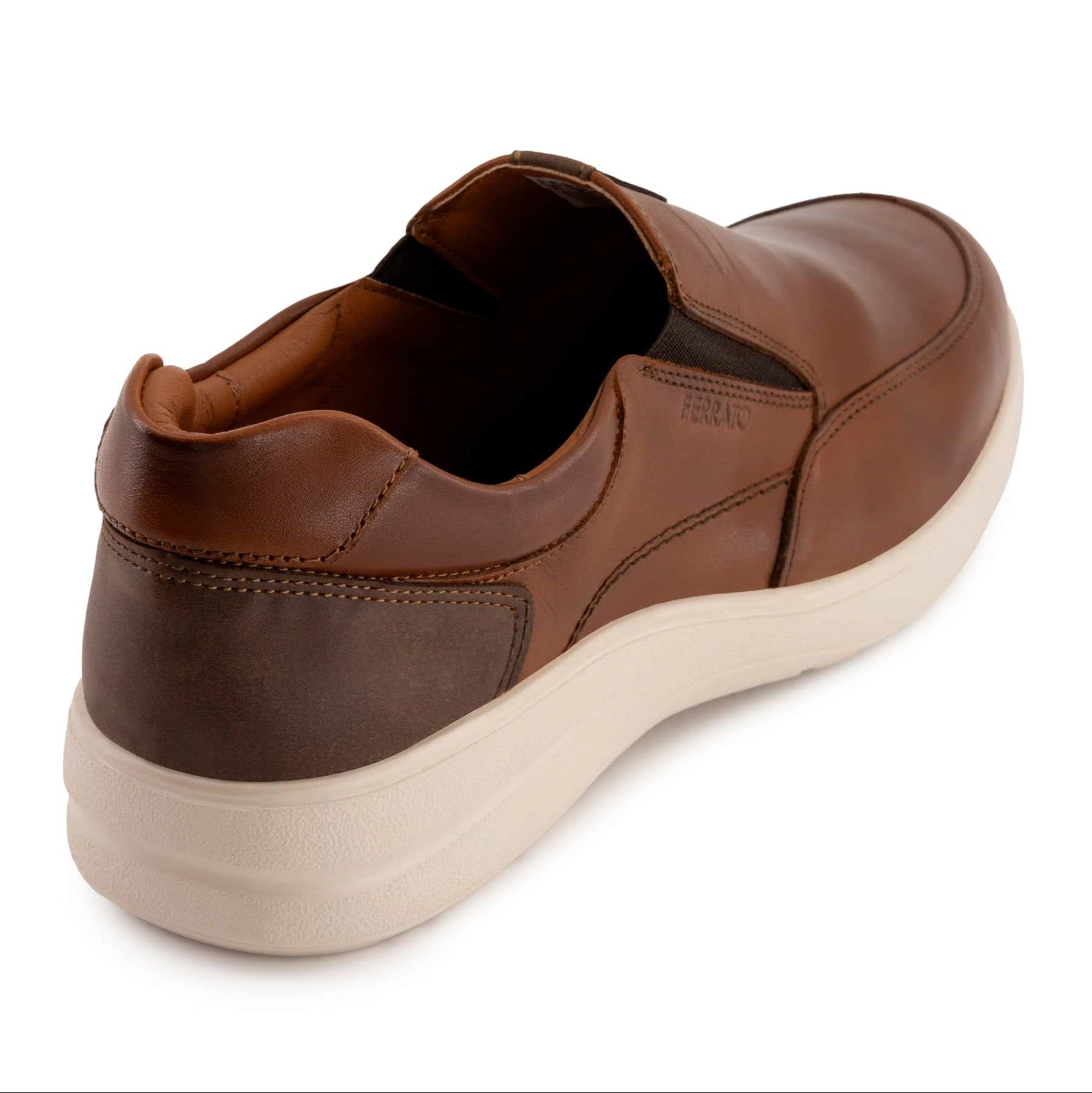 Ferrato Mens Leather Slip-On Flats