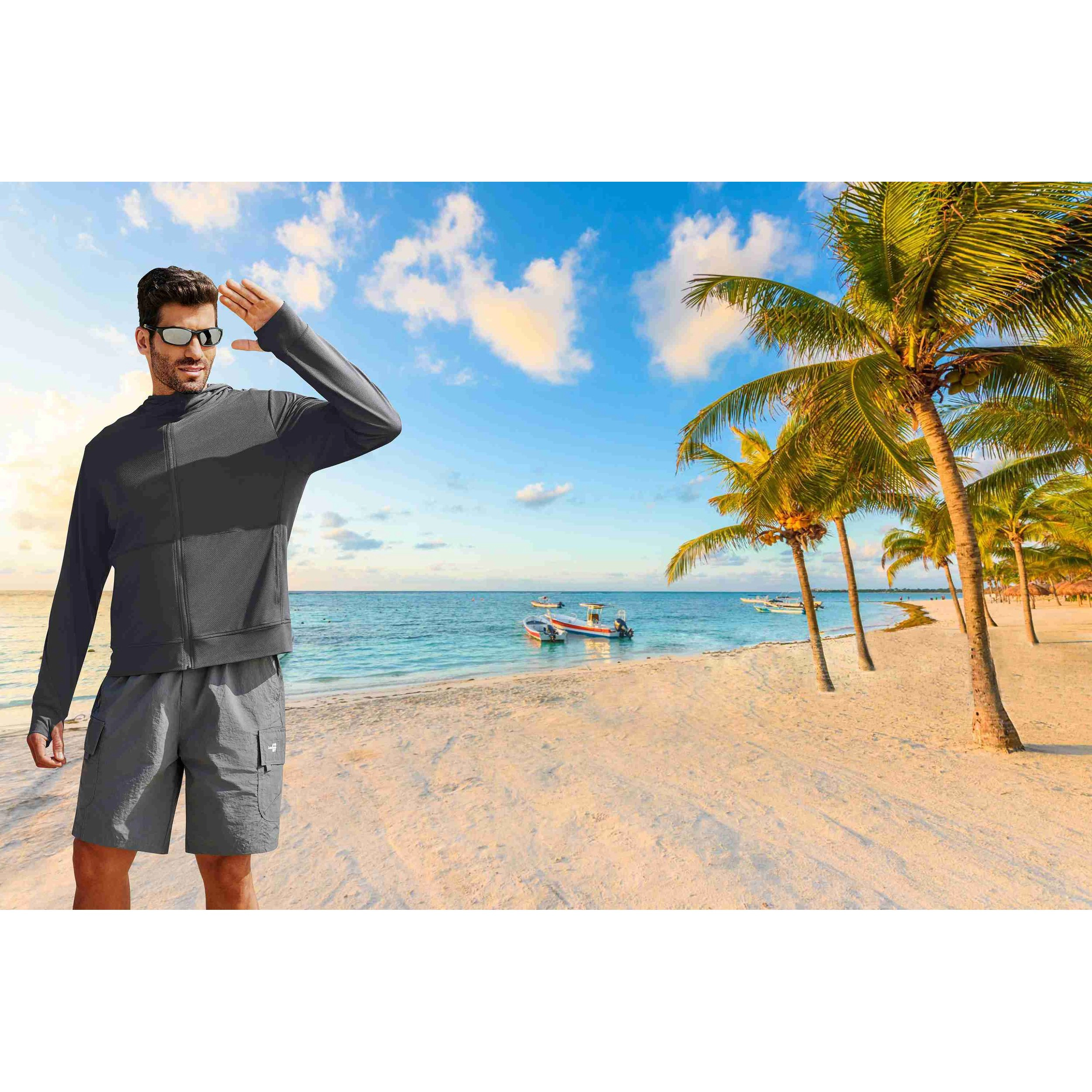Pinspark Men's Full Zip Hooded Jacket Long Sleeve Athletic Hoodie