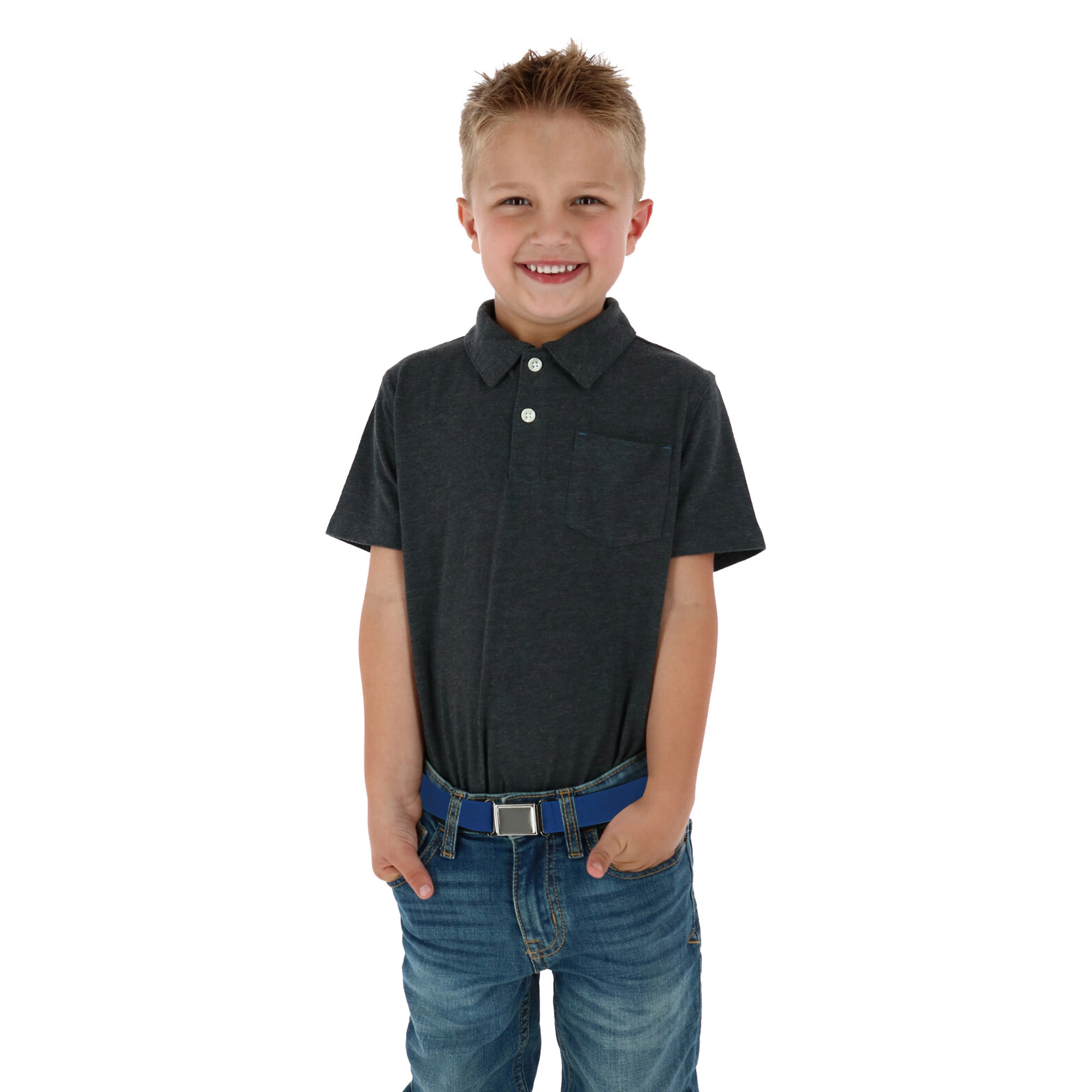 CTM Kids' Adjustable Elastic Belt with Magnetic Buckle
