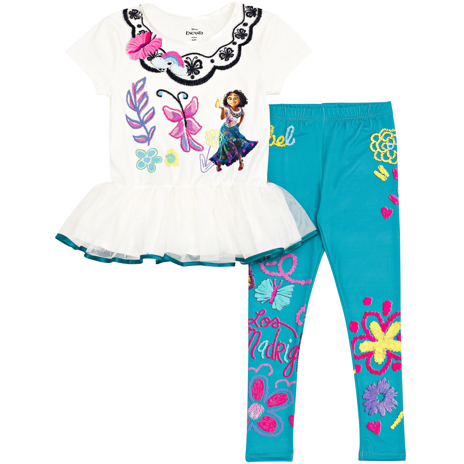 Disney Encanto Mirabel Girls' 2-Piece T-Shirt and Leggings Set