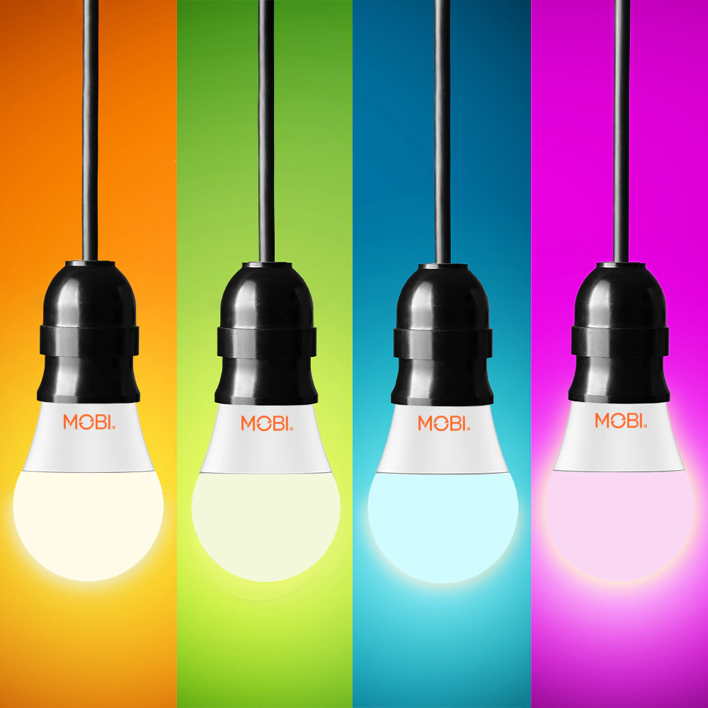 MOBI Smart Wi-Fi LED Color Light Bulb App Control - No Hub Required