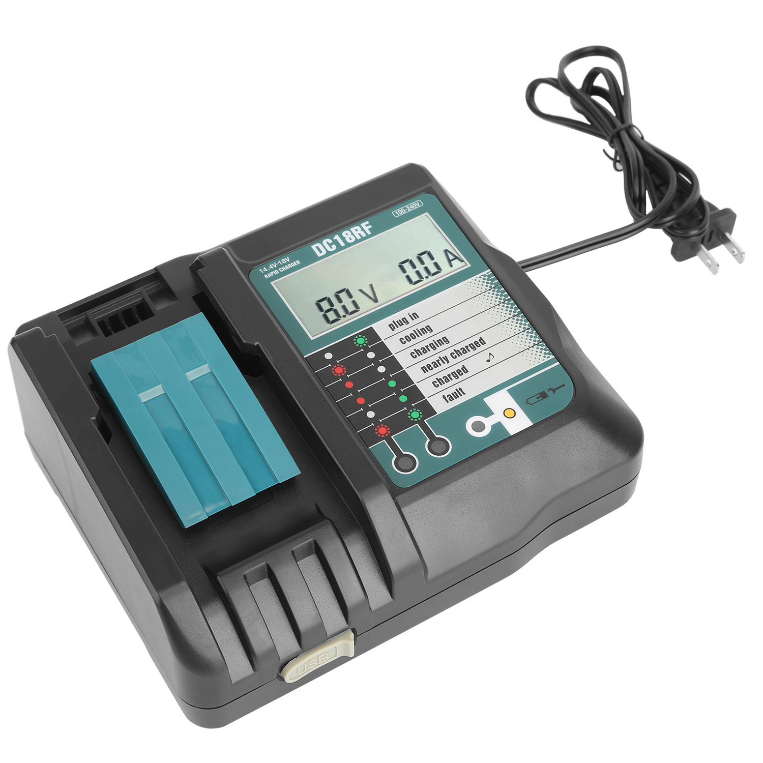 GBruno LCD Battery Charger For Makita 14.4-18V