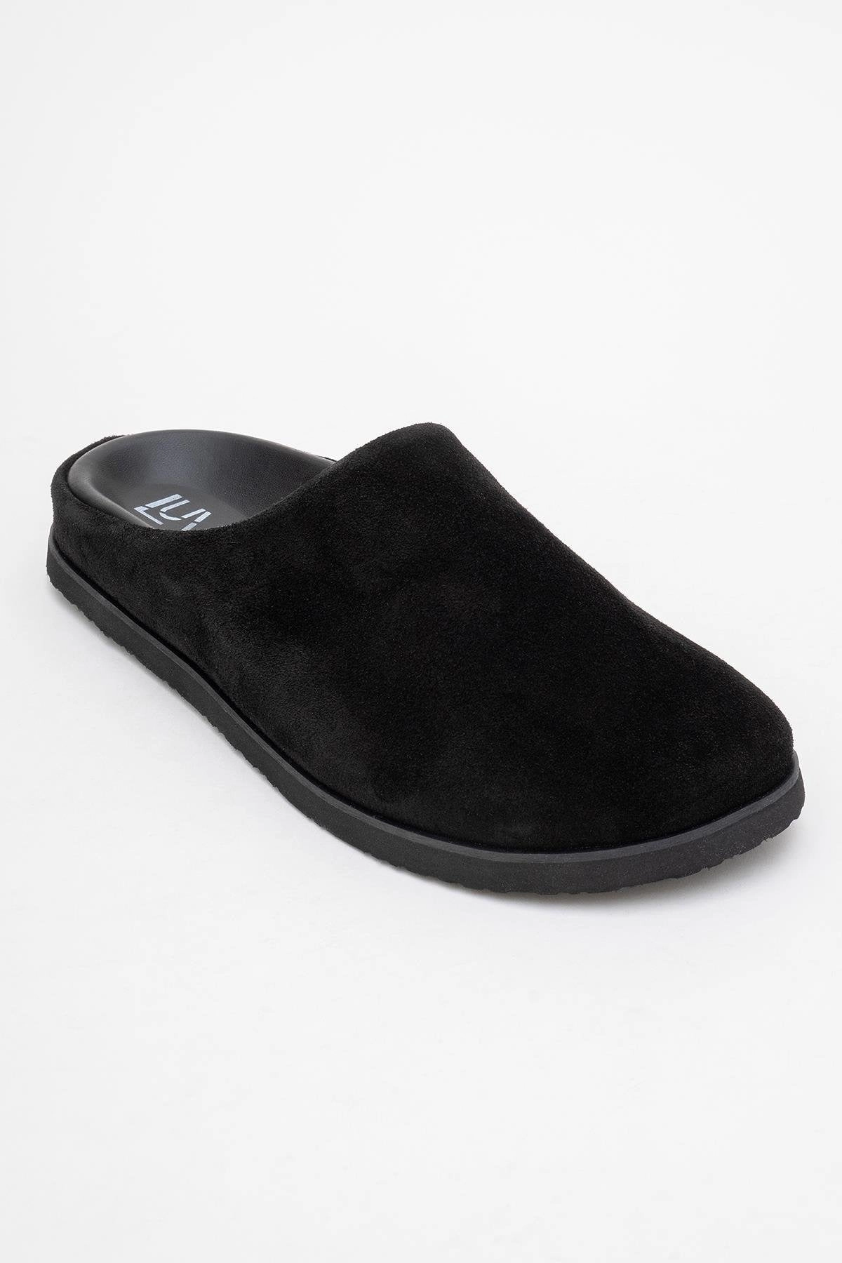Forever & Always Womens Space Suede Leather Slide Sandals