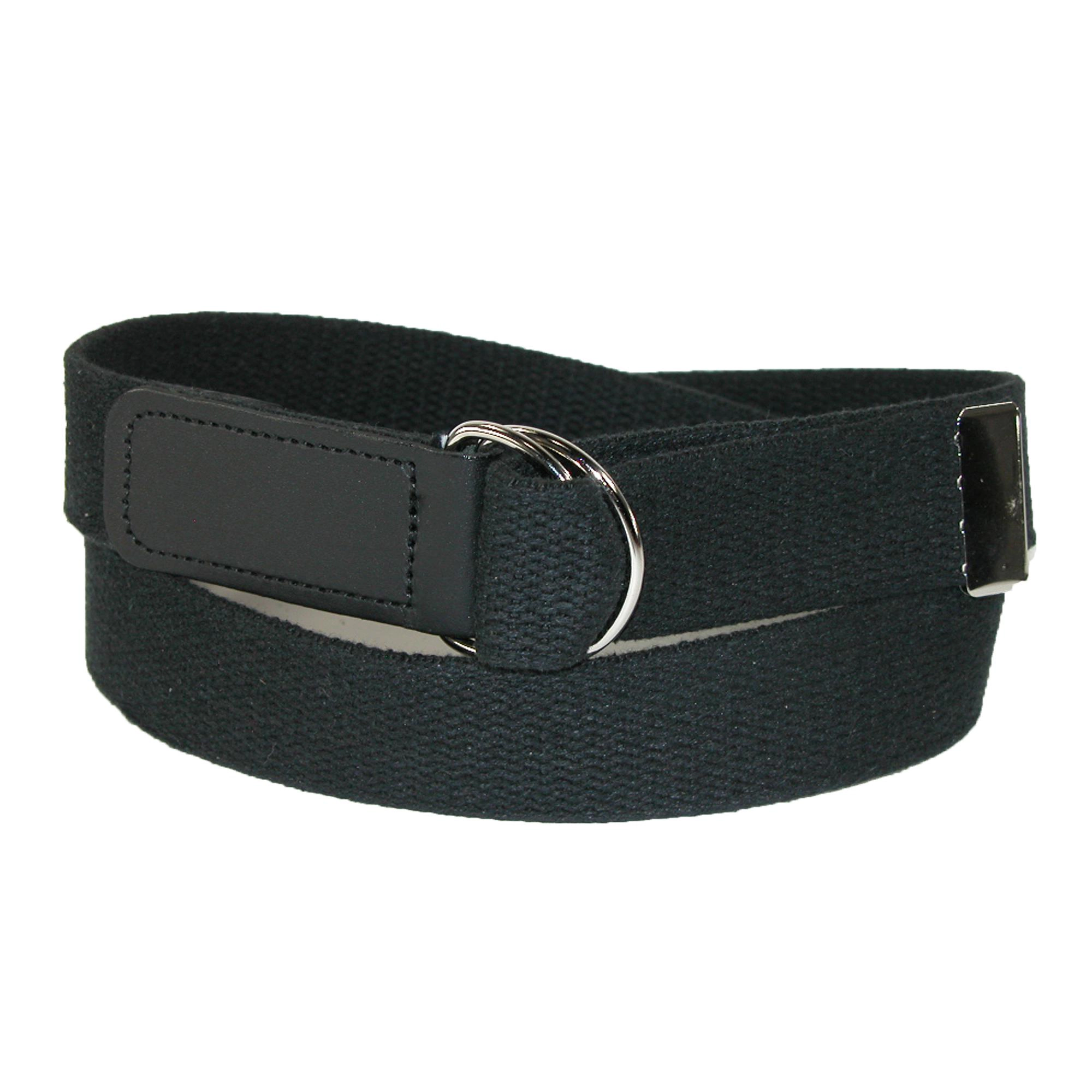 CTM Plus Cotton Web Belt with Double D Ring Buckle