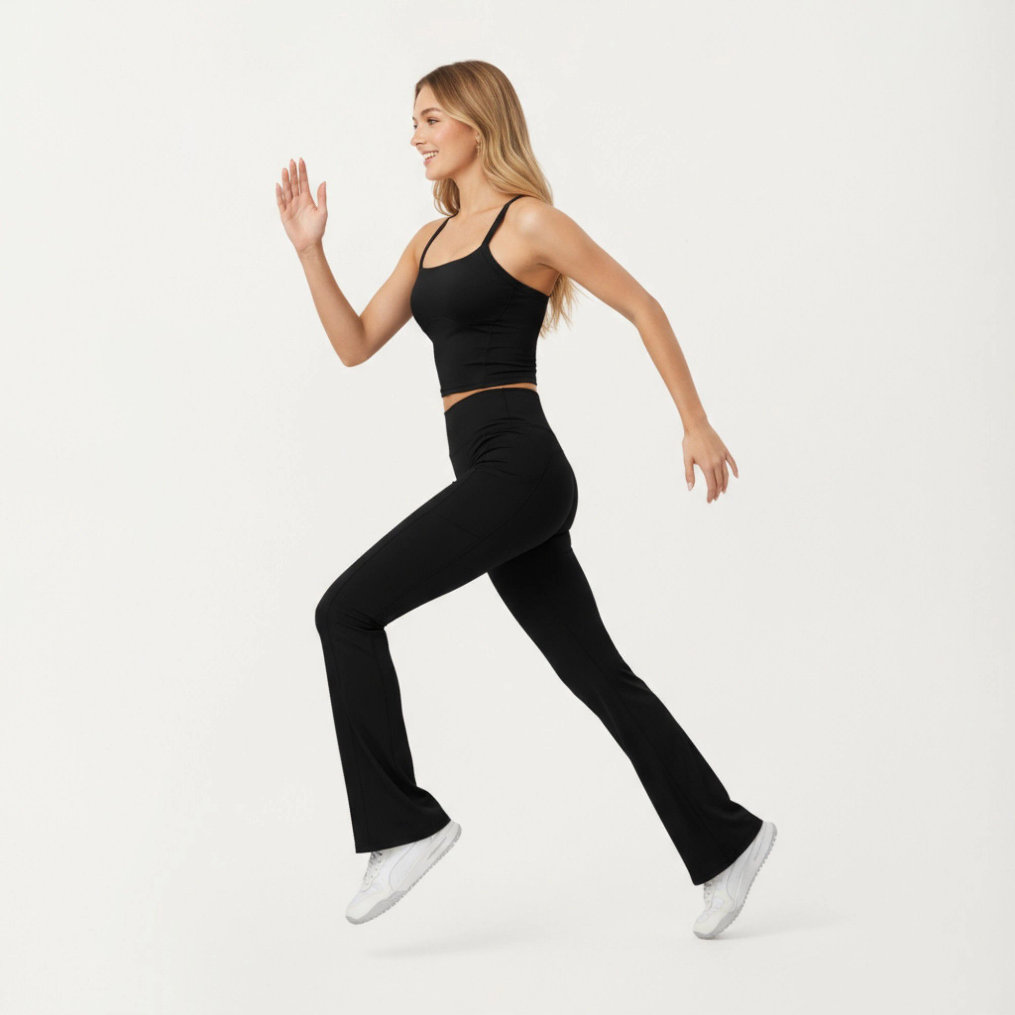 Anna-Kaci Women's Fitted Active Tank Top with Square Neckline, Supportive Built-In Shelf Layer and Smooth Stretch Fabric