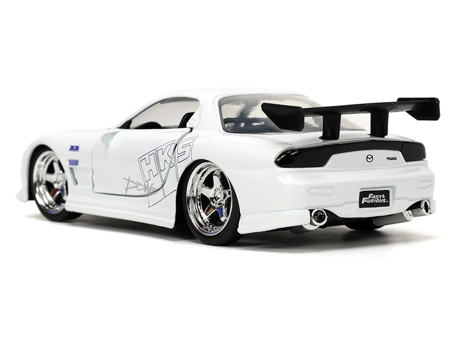 Jada Collectible 1993 Mazda Rx-7 "Hks" White "The Fast And Furious" (2001) Movie "25 Years Of & Series