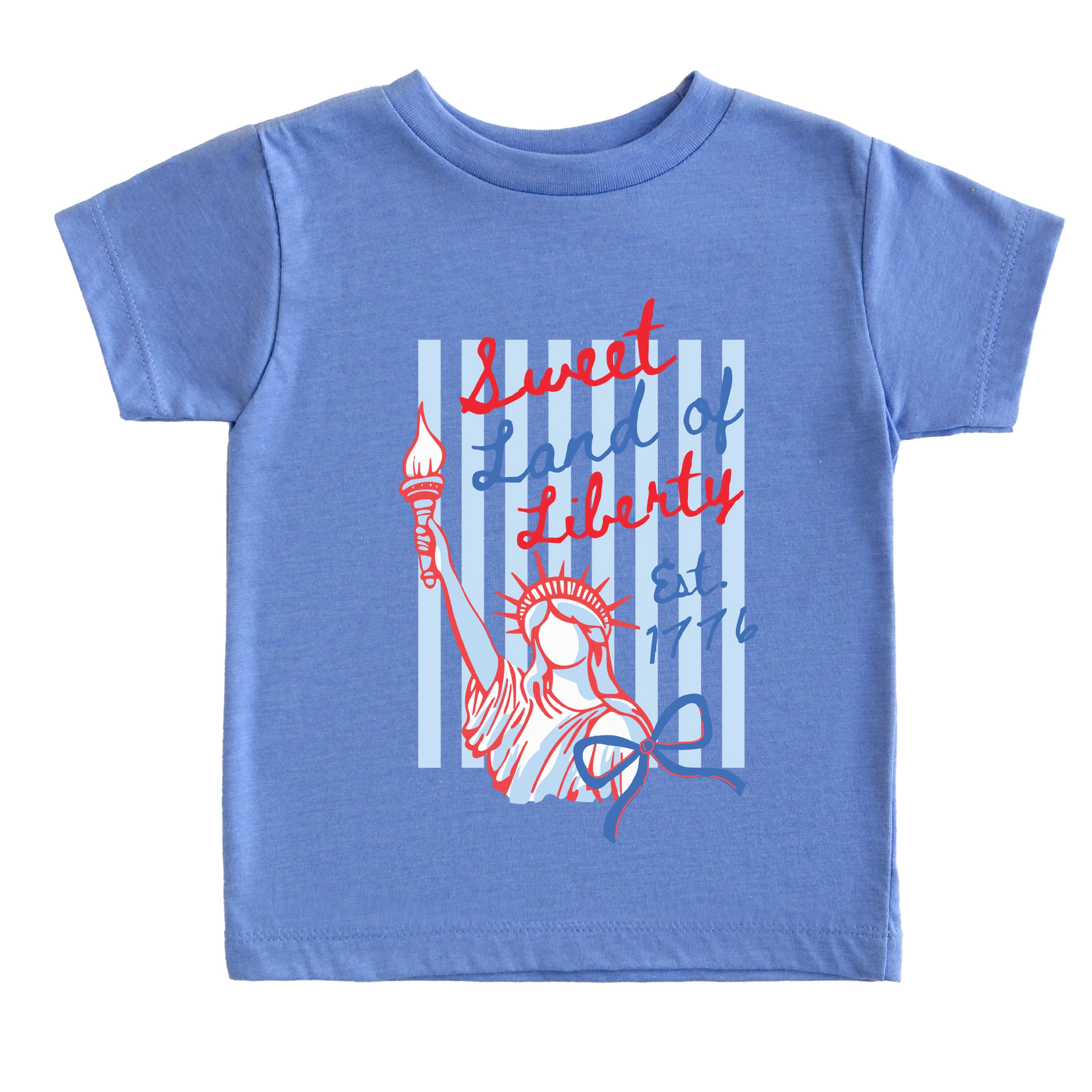 The Juniper Shop - Sweet Land of Liberty Stripes Toddler Short Sleeve Graphic T-Shirt