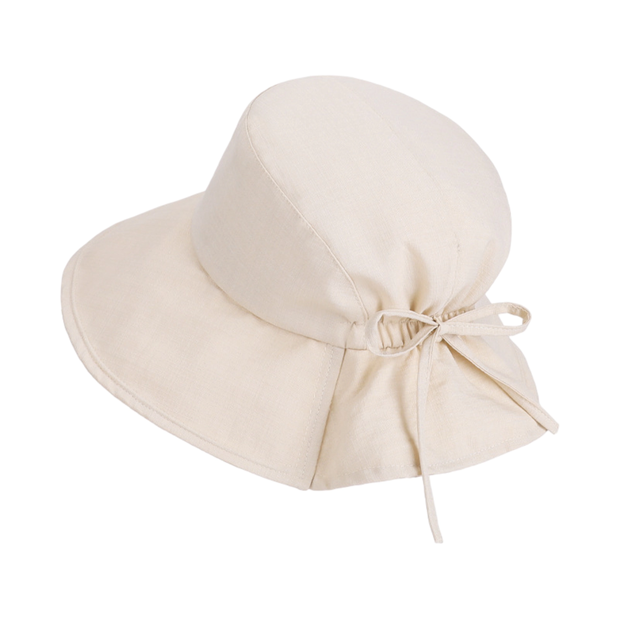 Anna-Kaci Women's Wide Brim Sun Hat with Back Bow Adjustable Cotton Bucket Lightweight Summer Protection