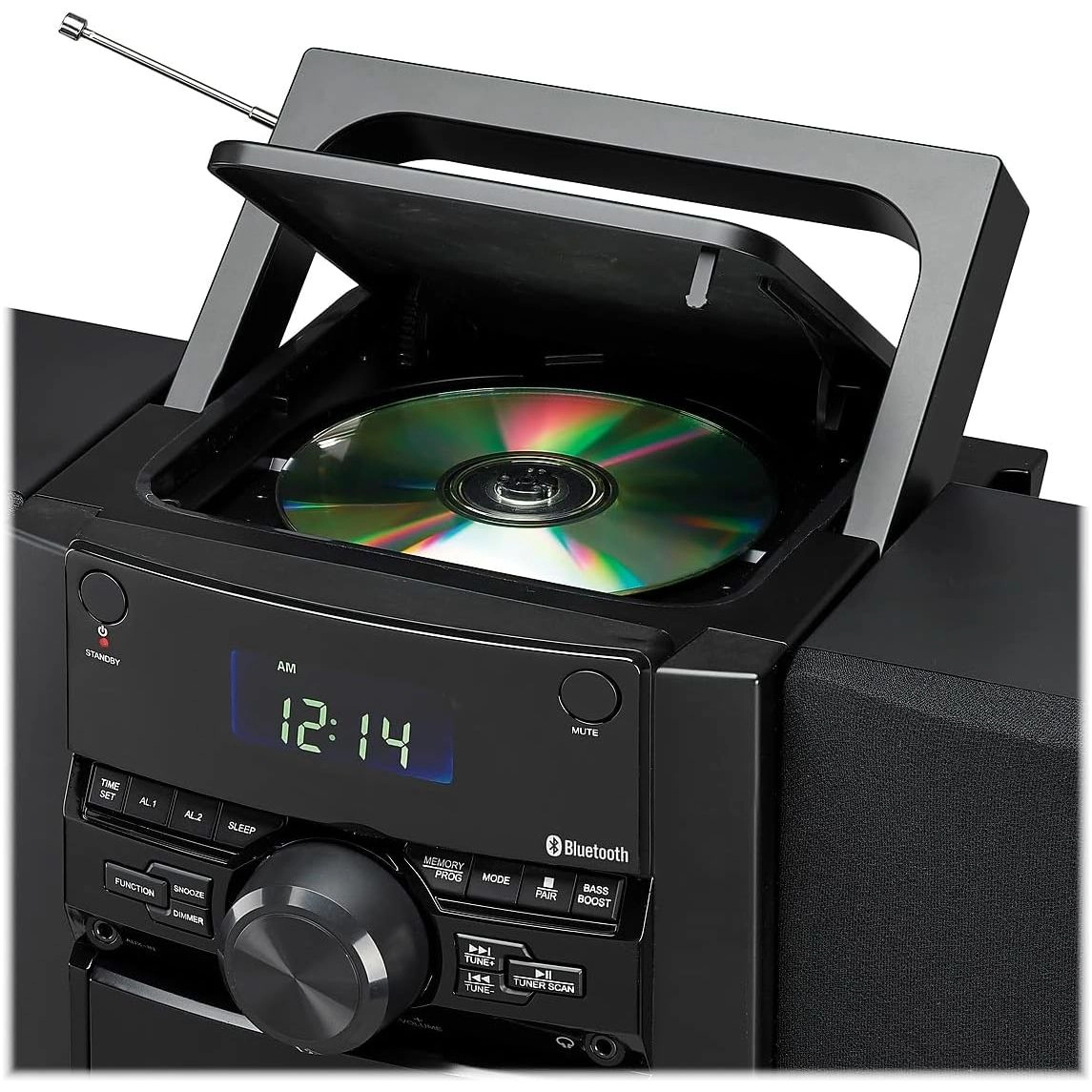 Jensen Portable Bluetooth CD Stereo System with AM/FM Radio, USB MP3 & Cassette CD-785