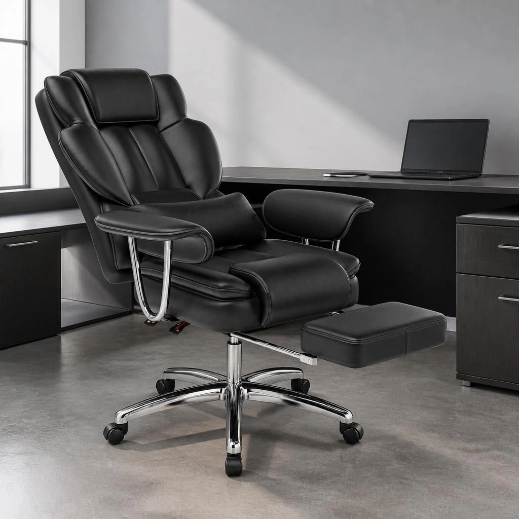 GOODSILO Ergonomic PU Leather Adjustable Office Chair