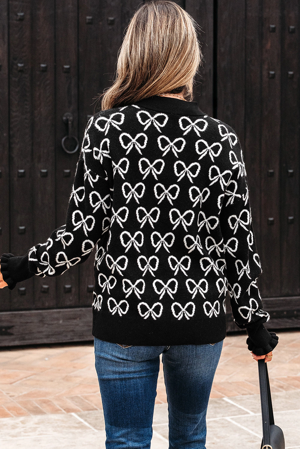 Threaded Pear Women's Elizabeth Shoulder Zipped Collar Sweater