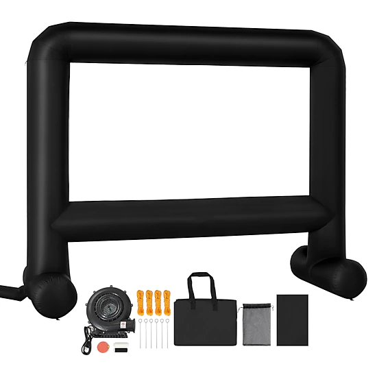 HONGGE Inflatable Projector Screen Inflatable Movie Screen Outdoor with Air Blower Projector Screen Oxford Fabric