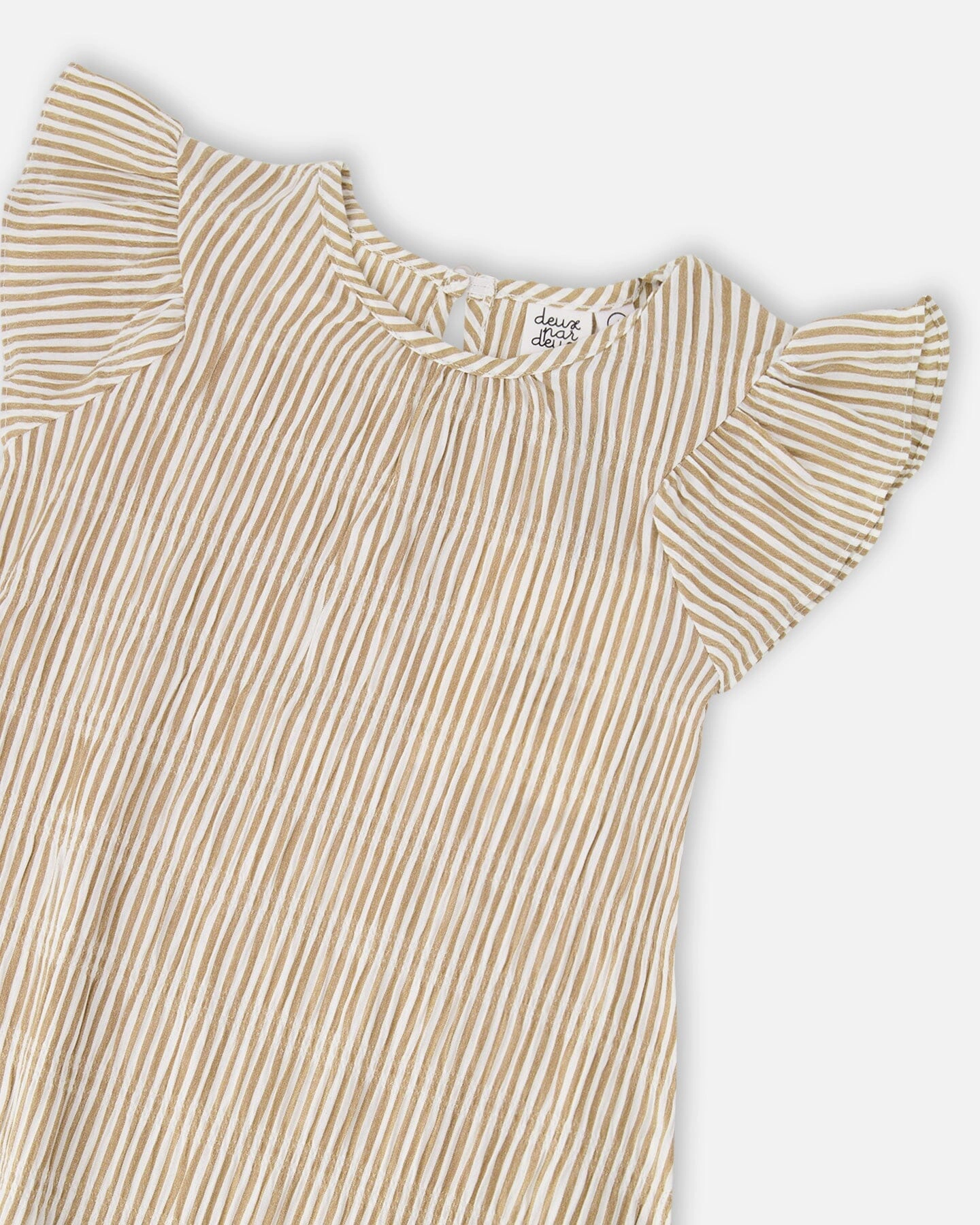 Deux par Deux Girls Striped Cap Sleeve Dress
