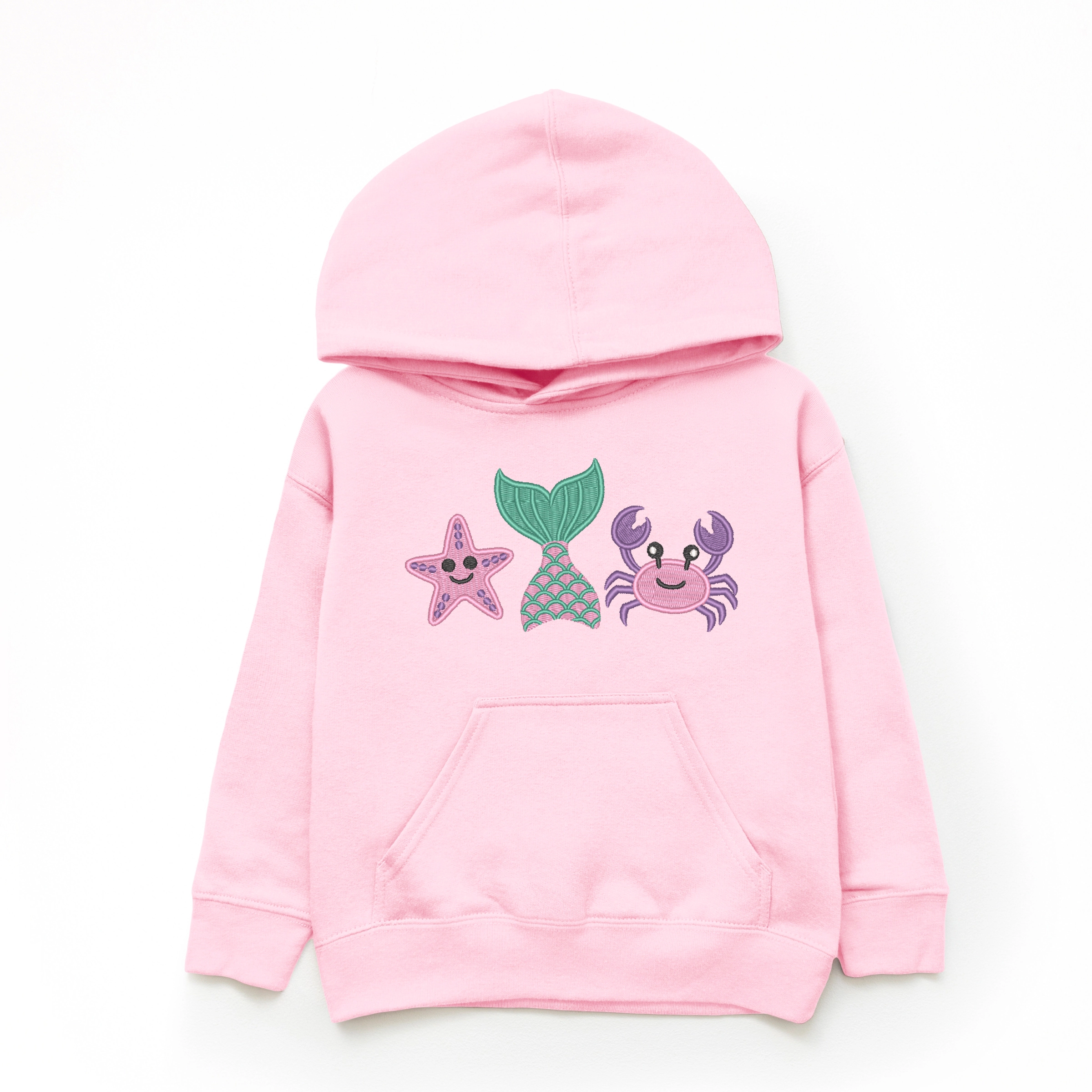 The Juniper Shop - Embroidered Crab Starfish Tail Youth Graphic Hoodie