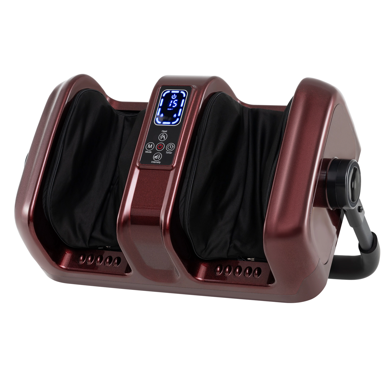 SUGIFT Shiatsu Foot and Calf Massager with Heat Deep Kneading Electric Leg Massager 20-in Wide Fits Up to US 13.5 Red