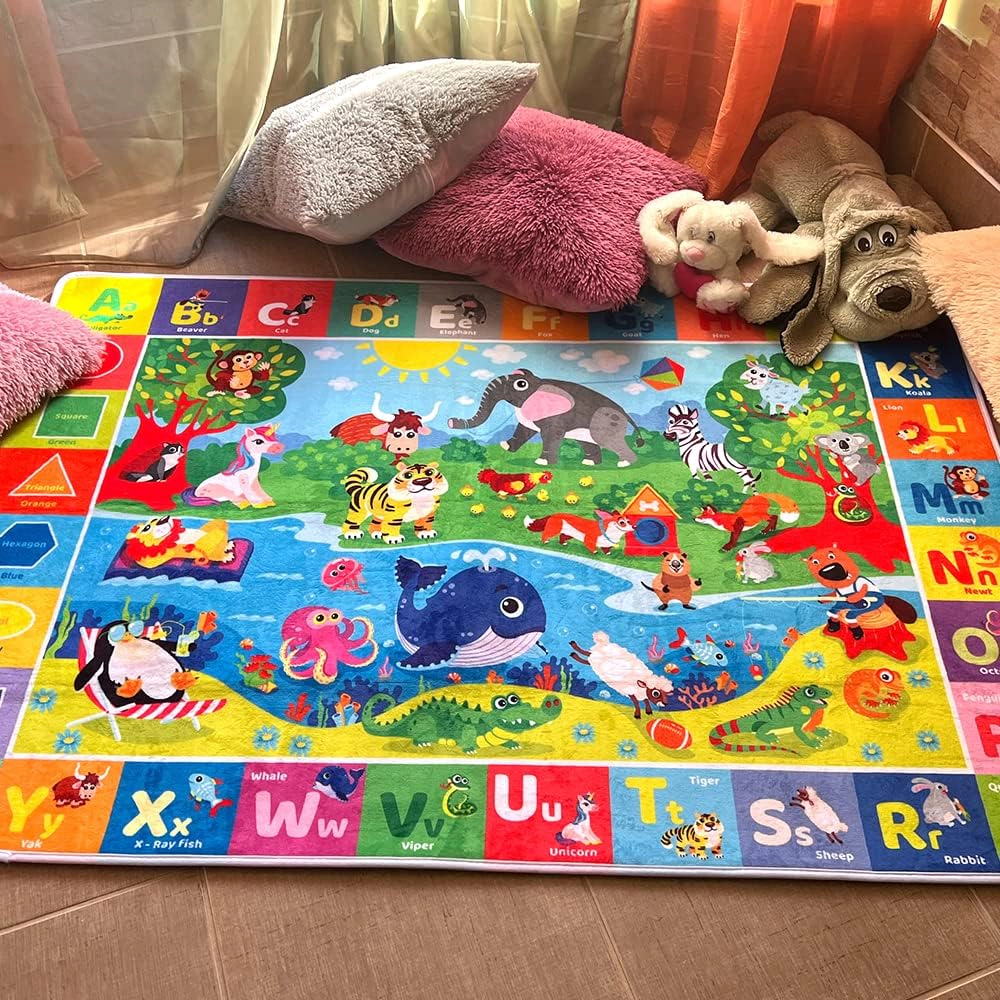 QUOKKA Baby Mats for Playtime & Activities Babies 6-12 Months – Super Soft Floor Play Toddlers 1-3