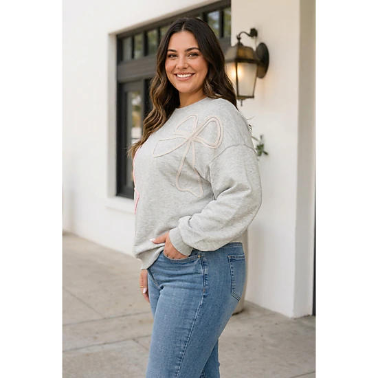 Threaded Pear Yuliana Drop Shoulder PLUS Sweatshirt