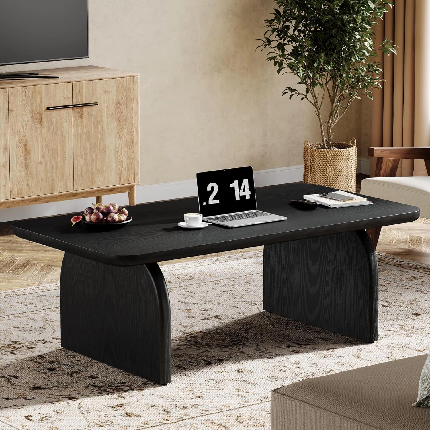 Tribesigns 47" Coffee Table Farmhouse Wood Rectangular Living Room