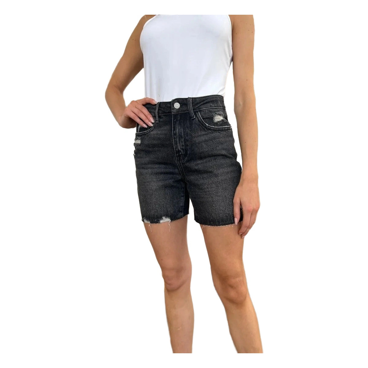 Judy Blue Womens Full High Waist Rigid Magic Denim Shorts