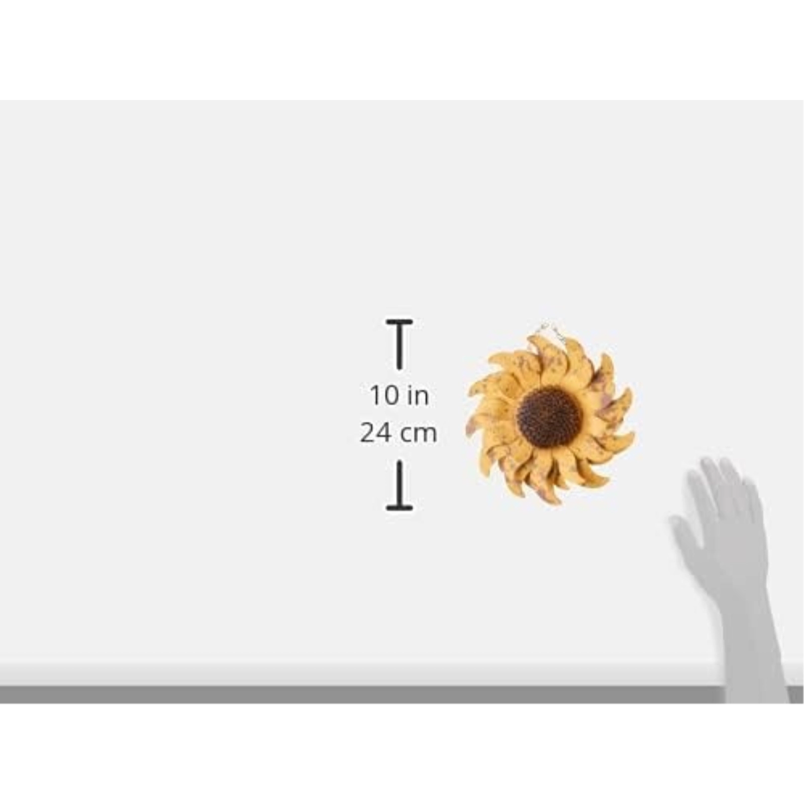 K&K Interiors Distressed Golden Yellow Metal Sunflower Arrow Replacement Sign 10 inch - Arrow Sold Separately