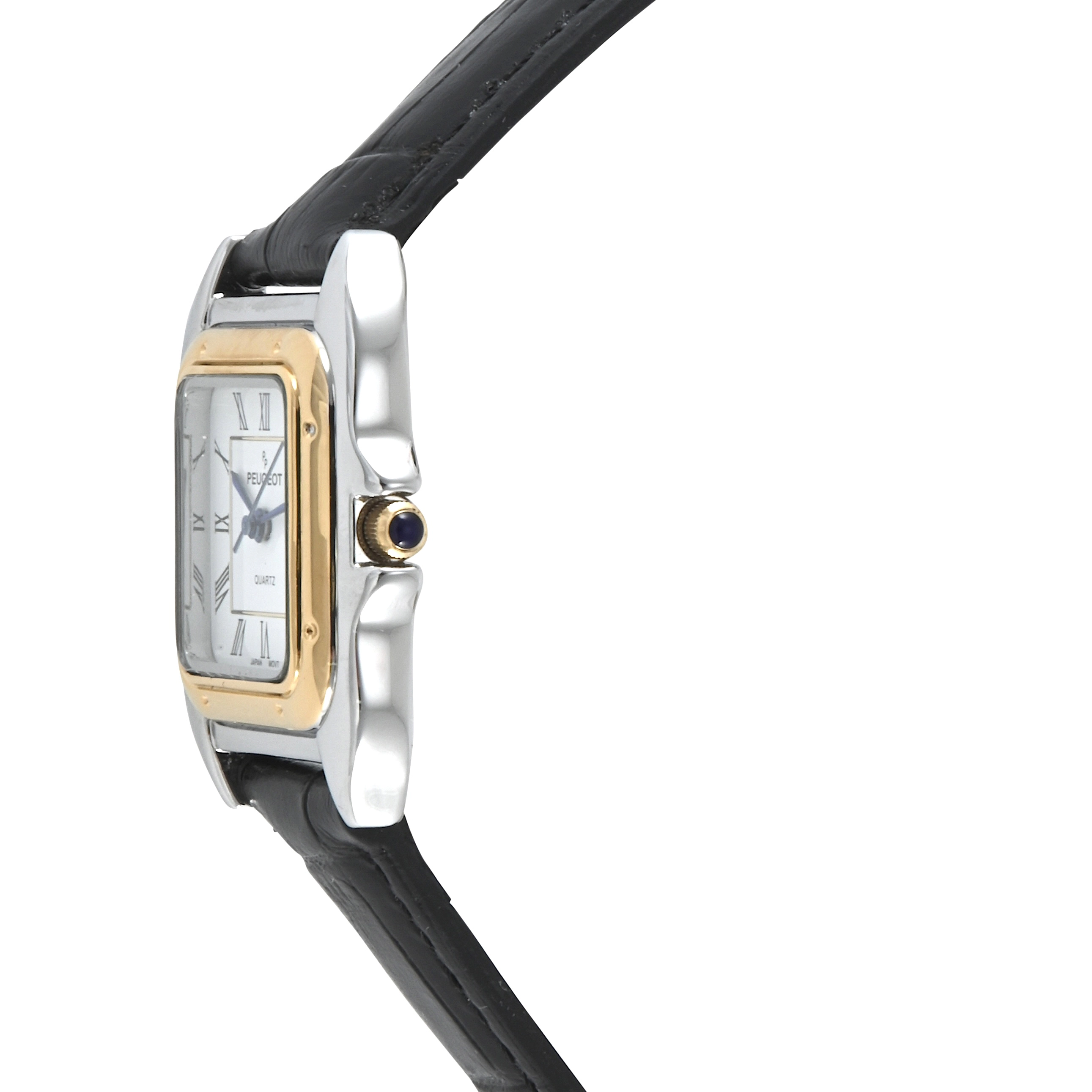 Peugeot Women's Watch 36mm Square Tank Shape Leather Strap Watch