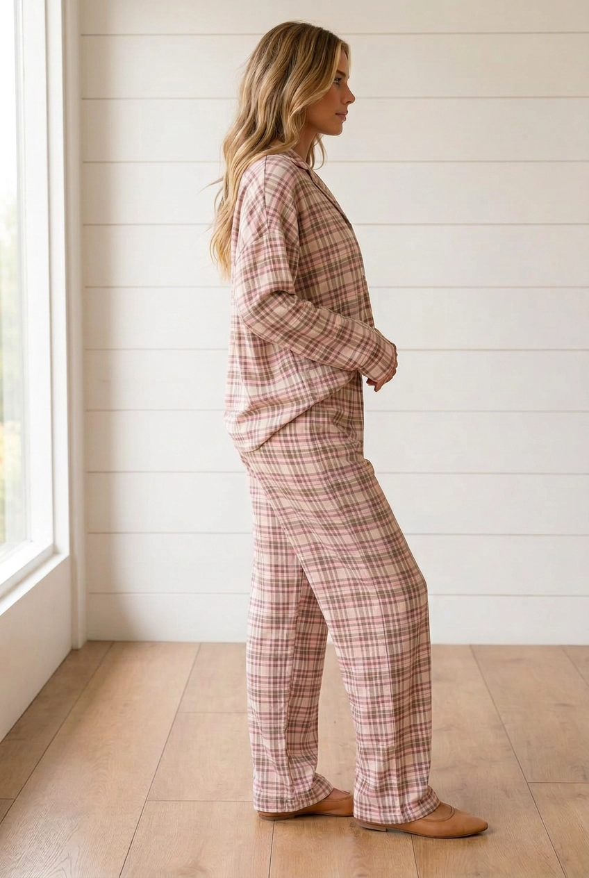 Threaded Pear Women's Valereya Long Sleeve Lounge Set