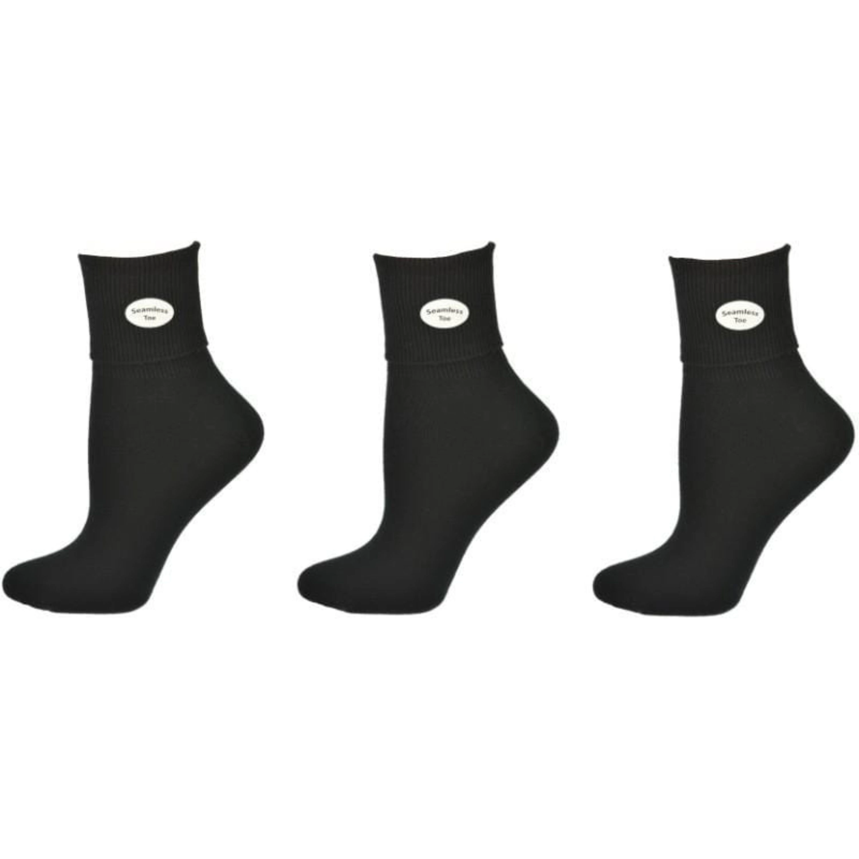 Wear Sierra Women Classic Ribbed Cuff Socks 3 Pairs pack