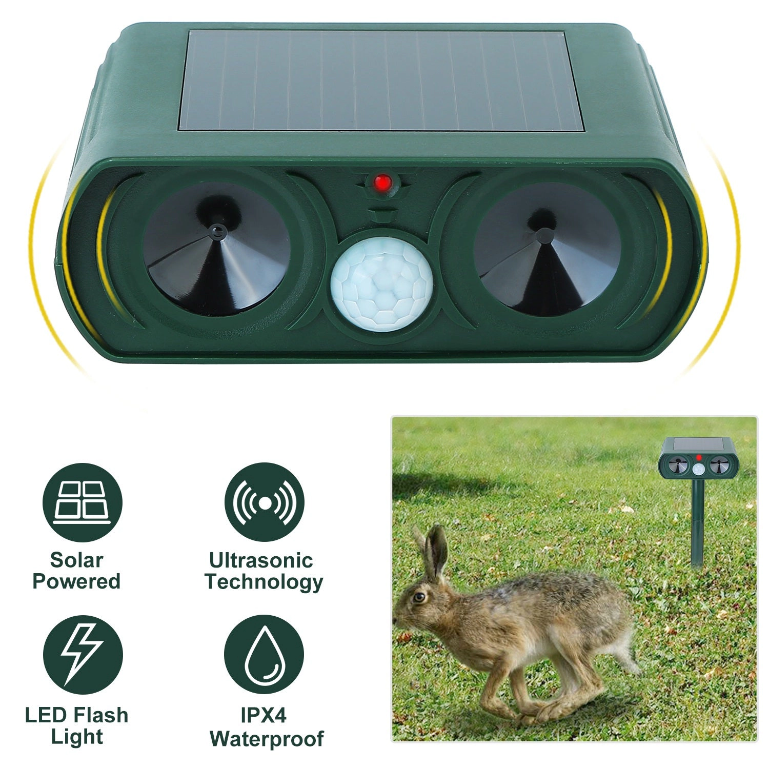 GBruno Solar Ultrasonic Animal Repeller