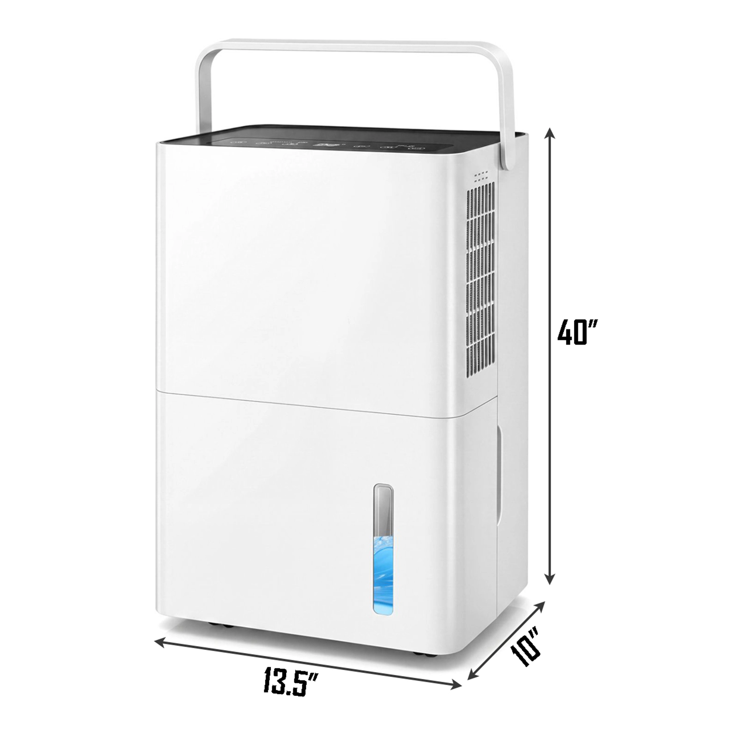 SlickBlue White Large Room Dehumidifier 120 Pint, 6000 Sq.Ft Coverage, Auto Drain