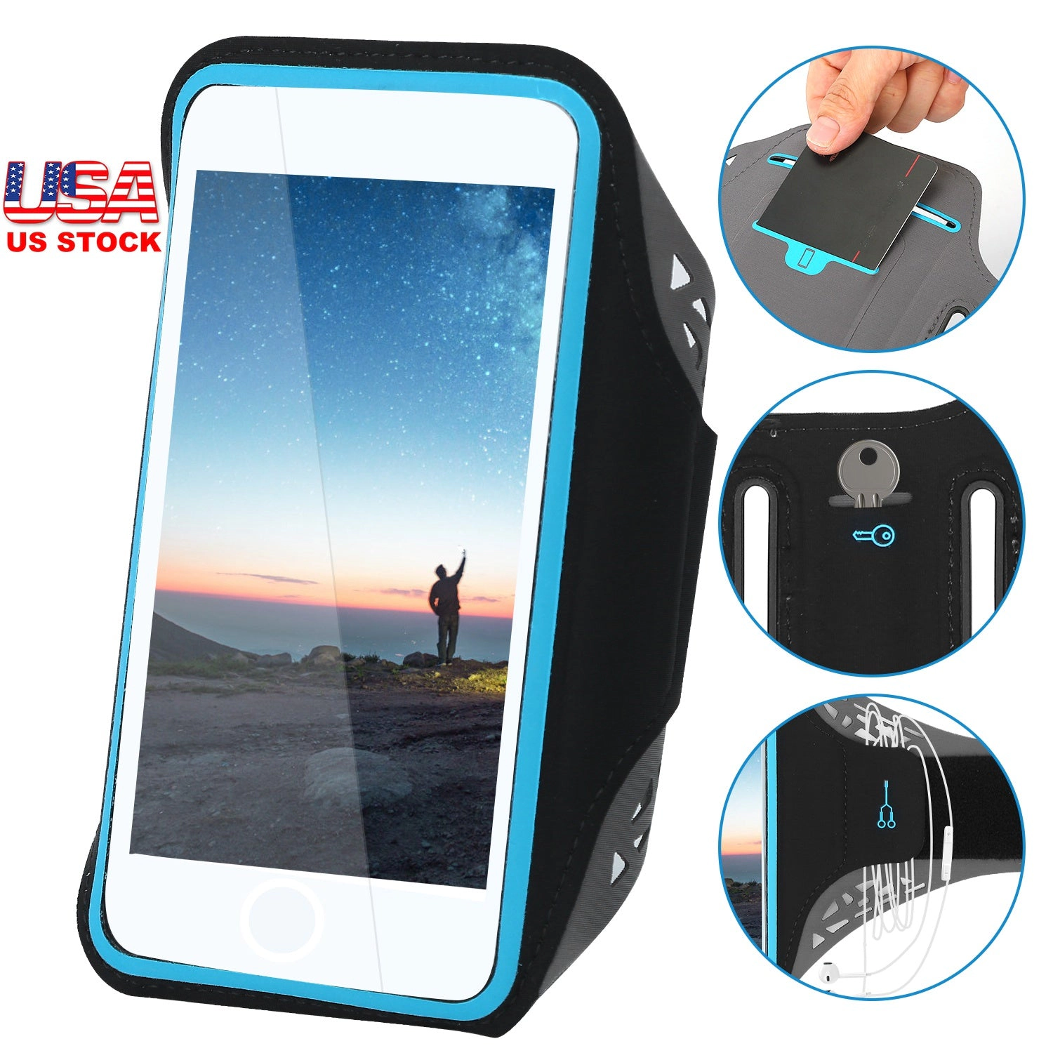 GBruno Sweat-Resistant Adjustable Phone Armband