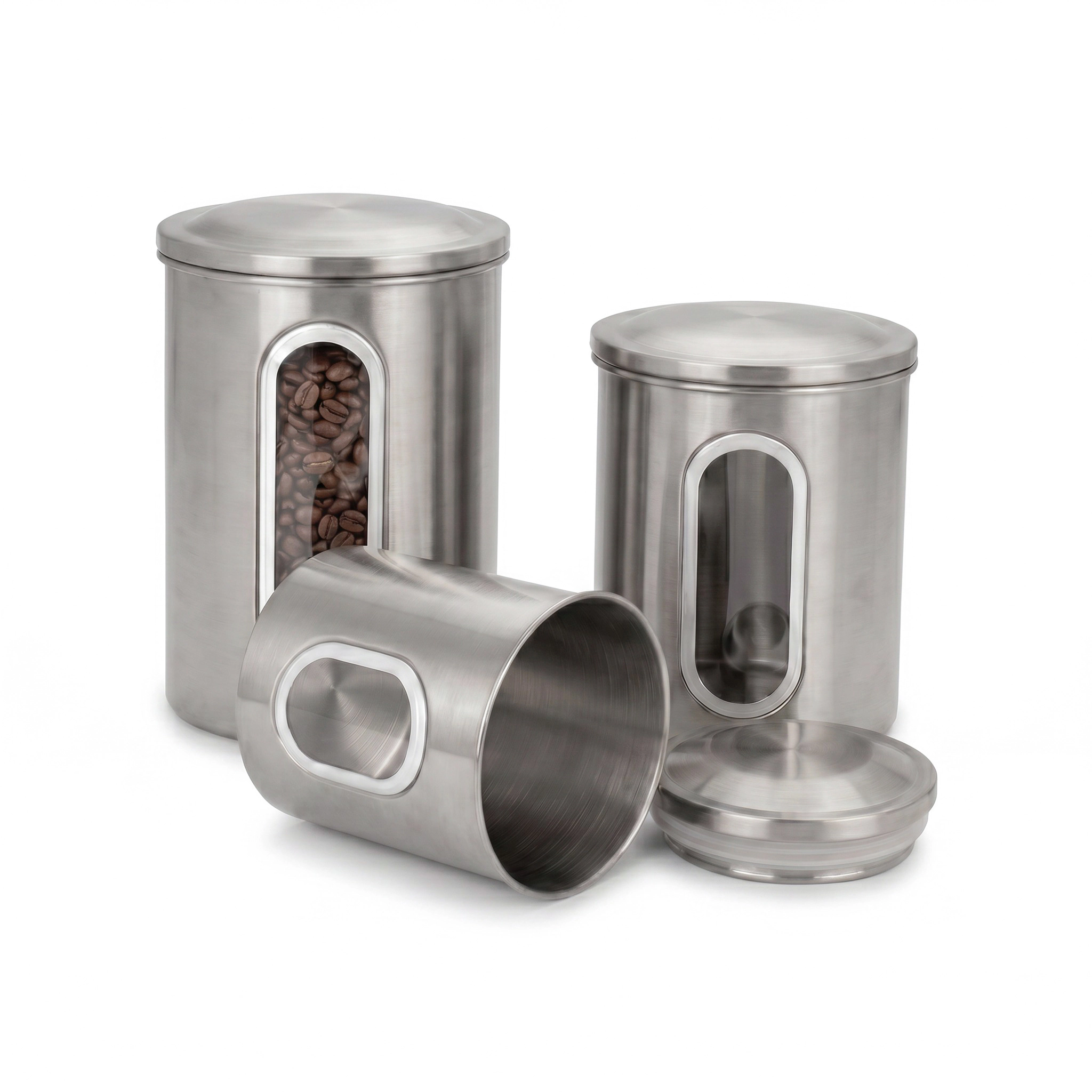 Mega Casa Stainless Steel Containers Set of 3 for Kitchen