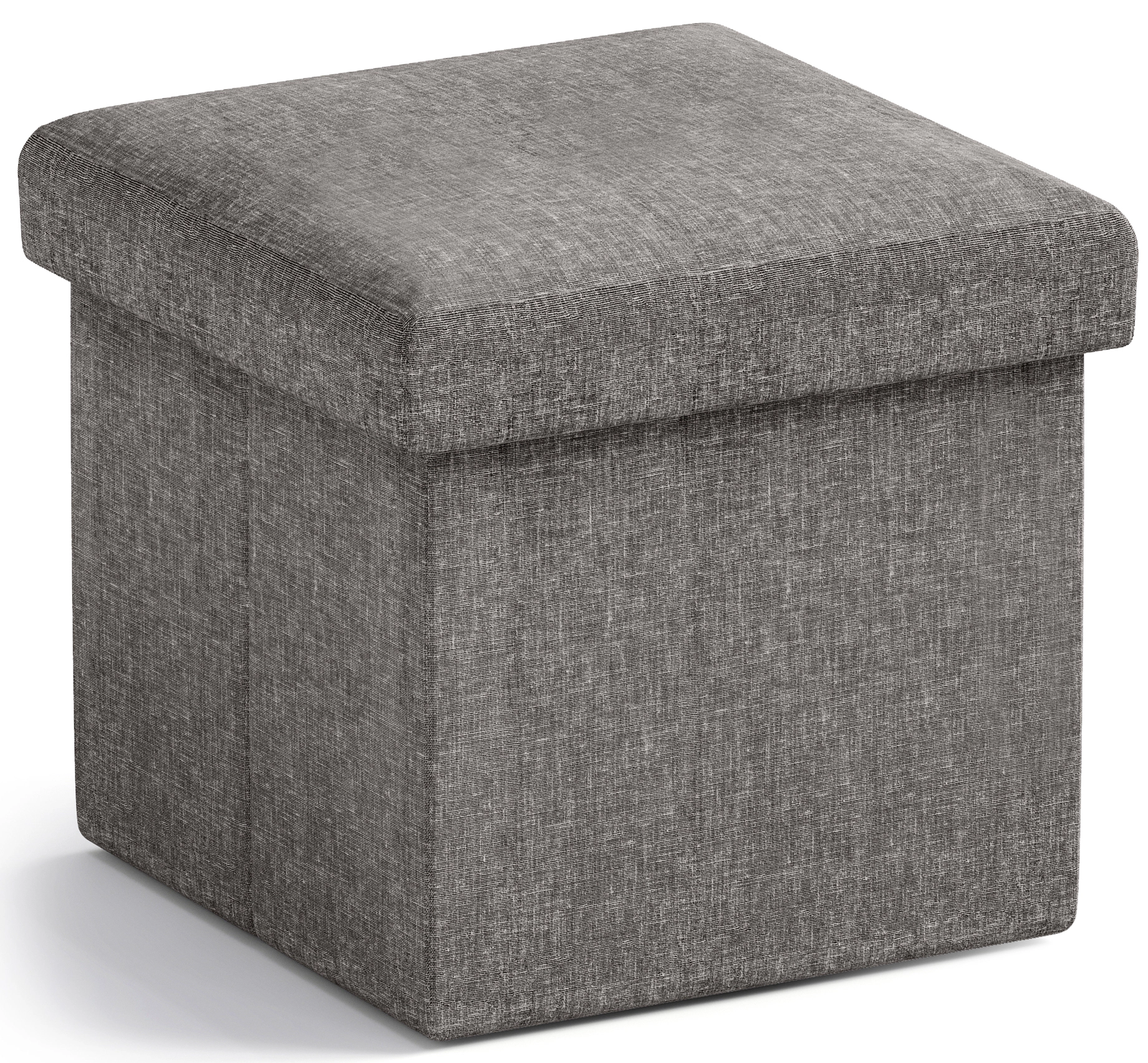 Ornavo Home Collapsible Small 12" Inch Square Storage Ottoman