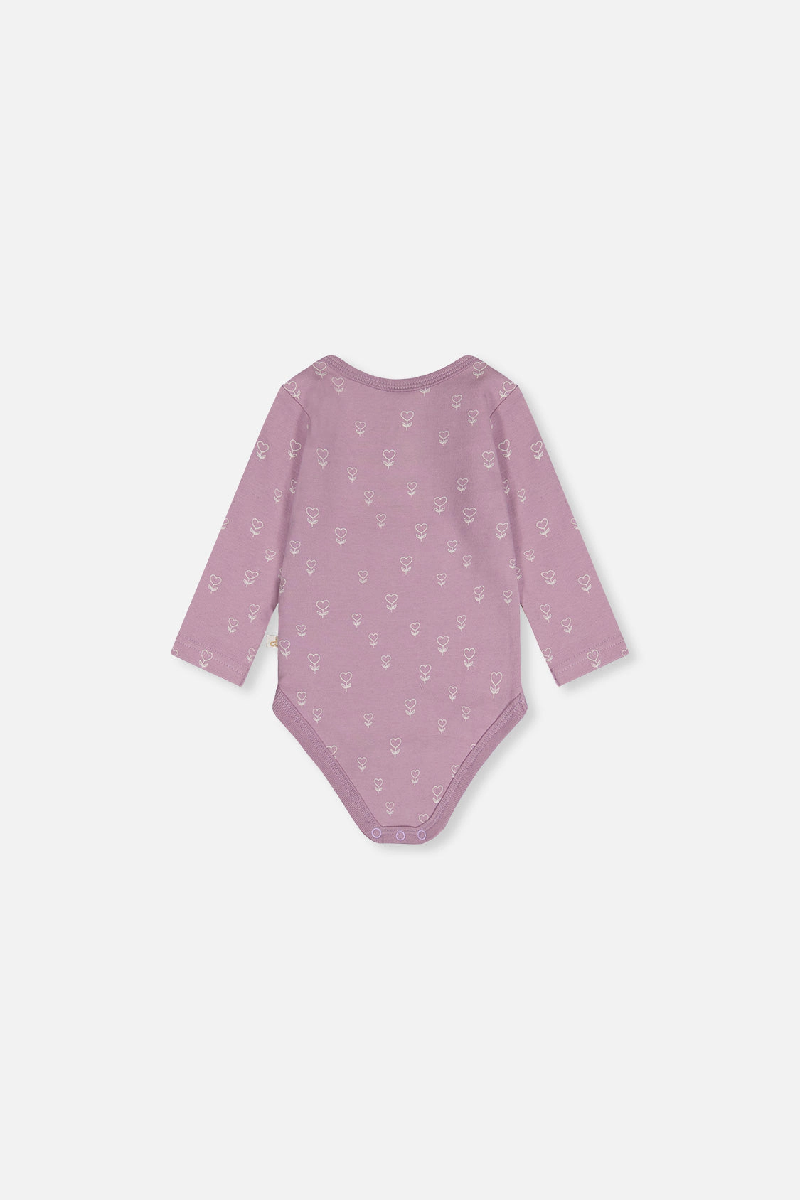 Deux par Girls Organic Cotton Long Sleeve Onesie with Floral Print