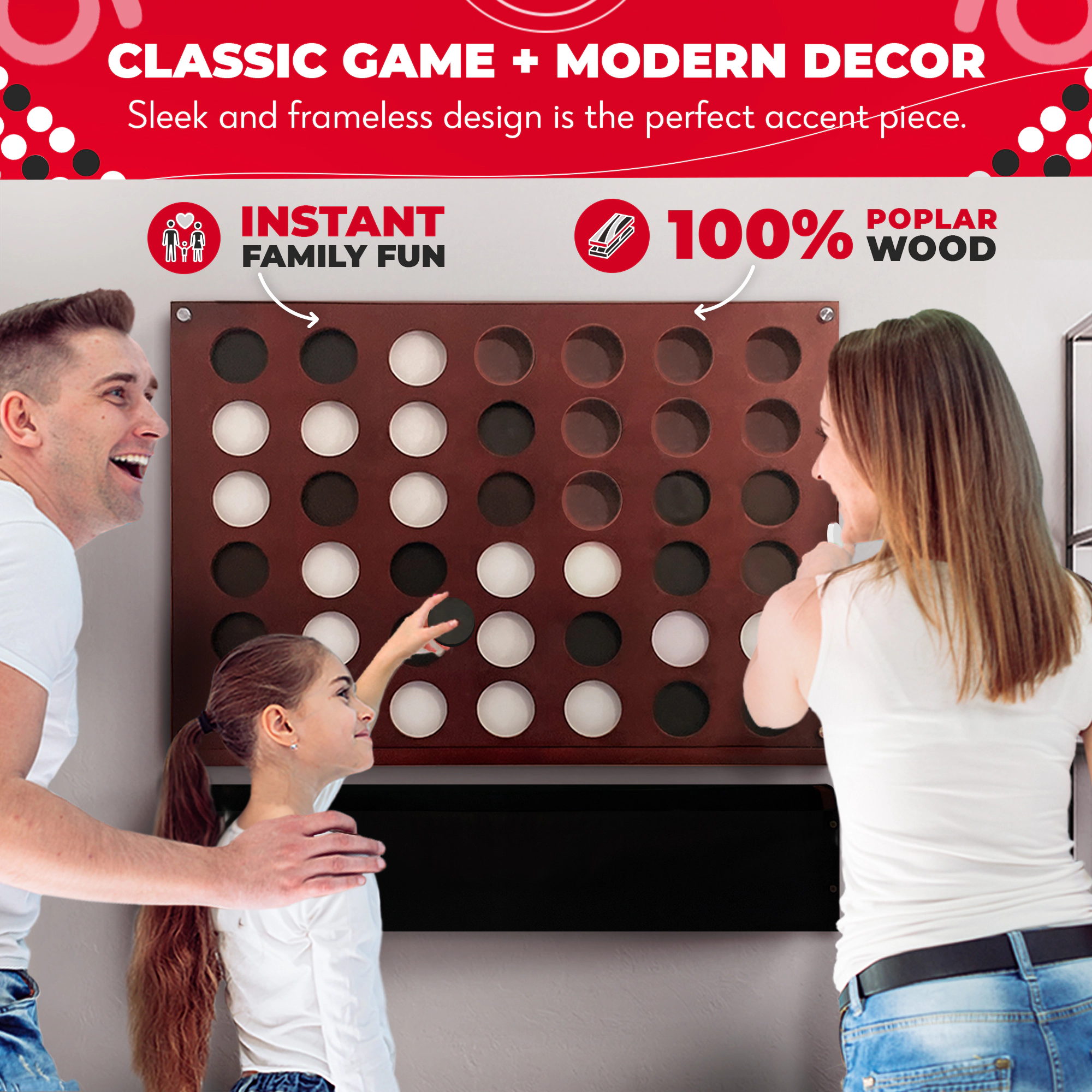Swooc Games | Wall Mounted Giant 4 In A Row Game