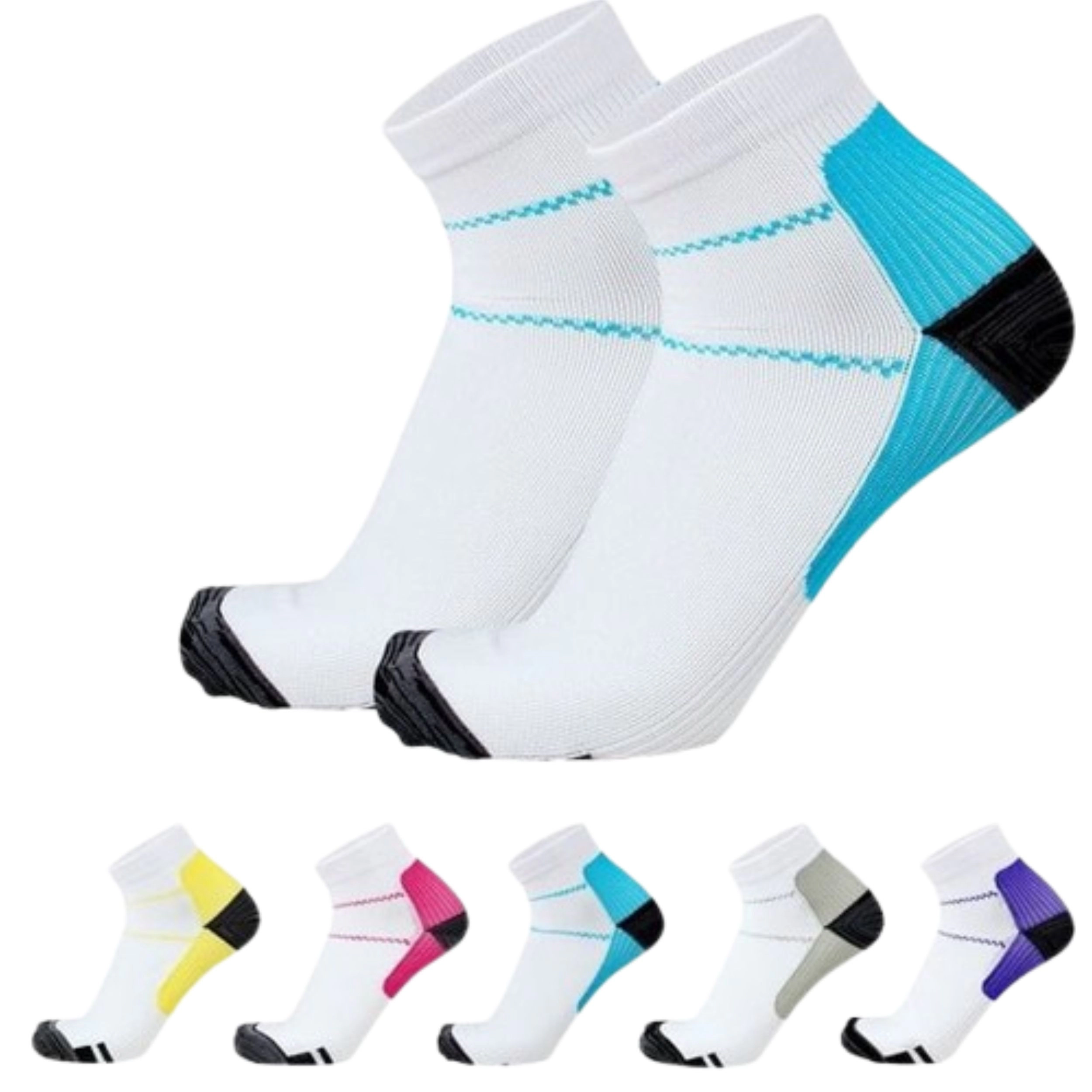 Home Collection Athletic Compression Ankle Socks S M Pack of 5