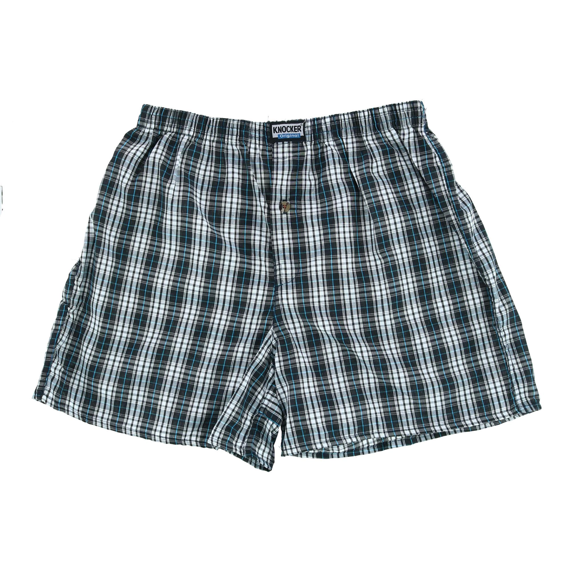 Knocker Men's Plaid Boxer Shorts (Pack of 6)