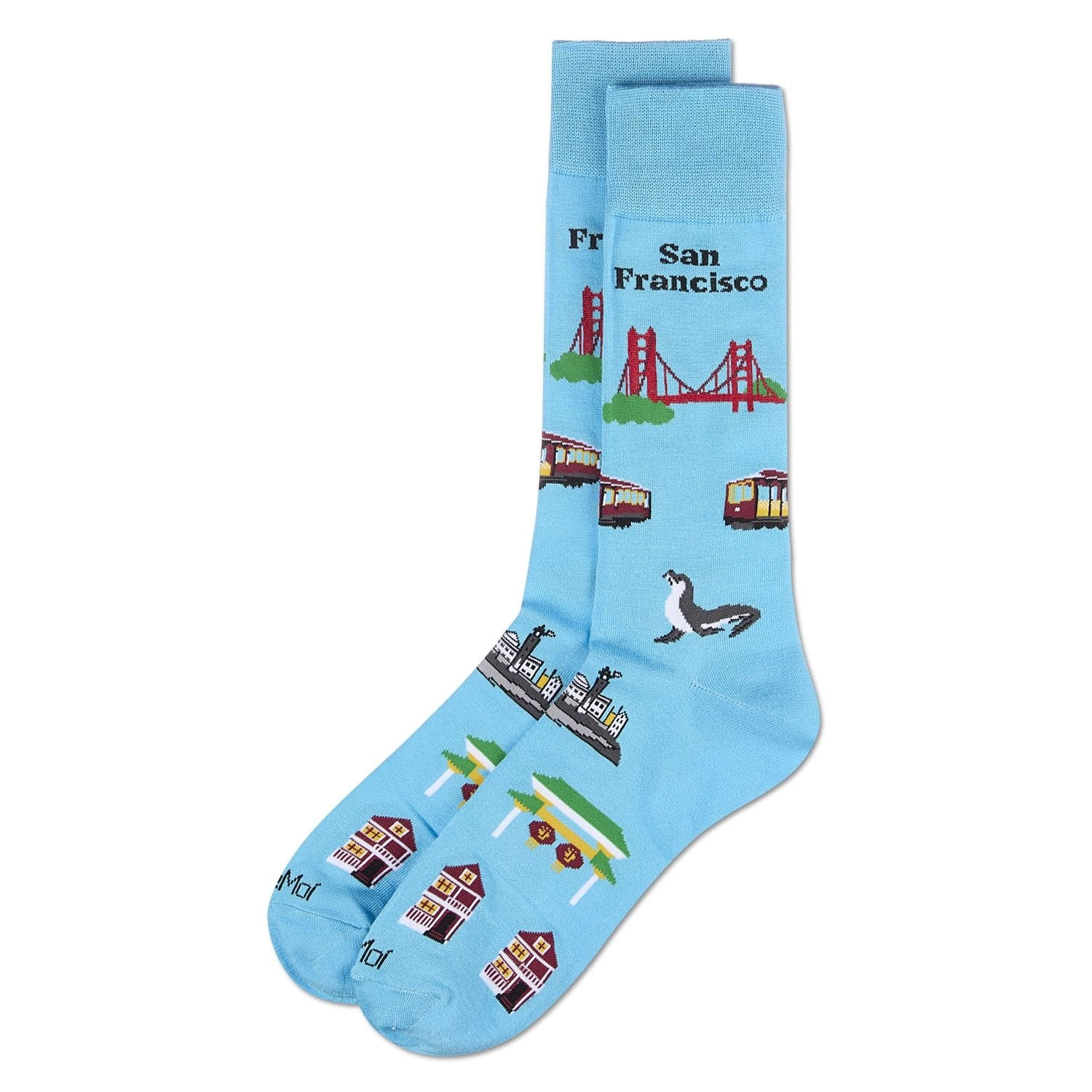 Memoi Men's San Francisco Rayon From Bamboo Crew Socks