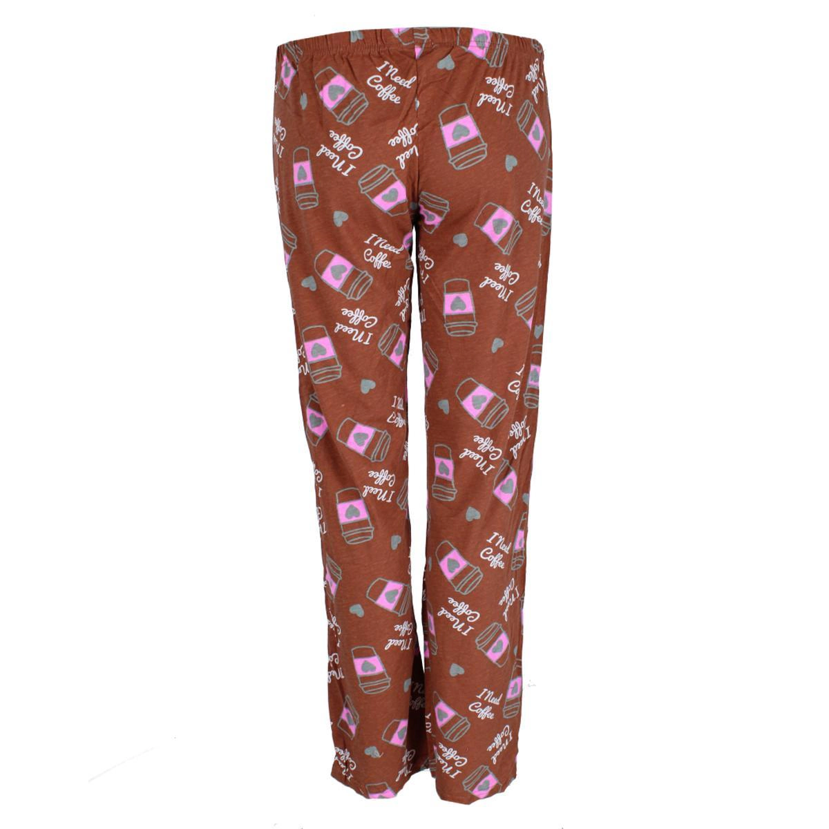Roll Outta Bed Women's Patterned Knit Open Bottom Pajama Pants