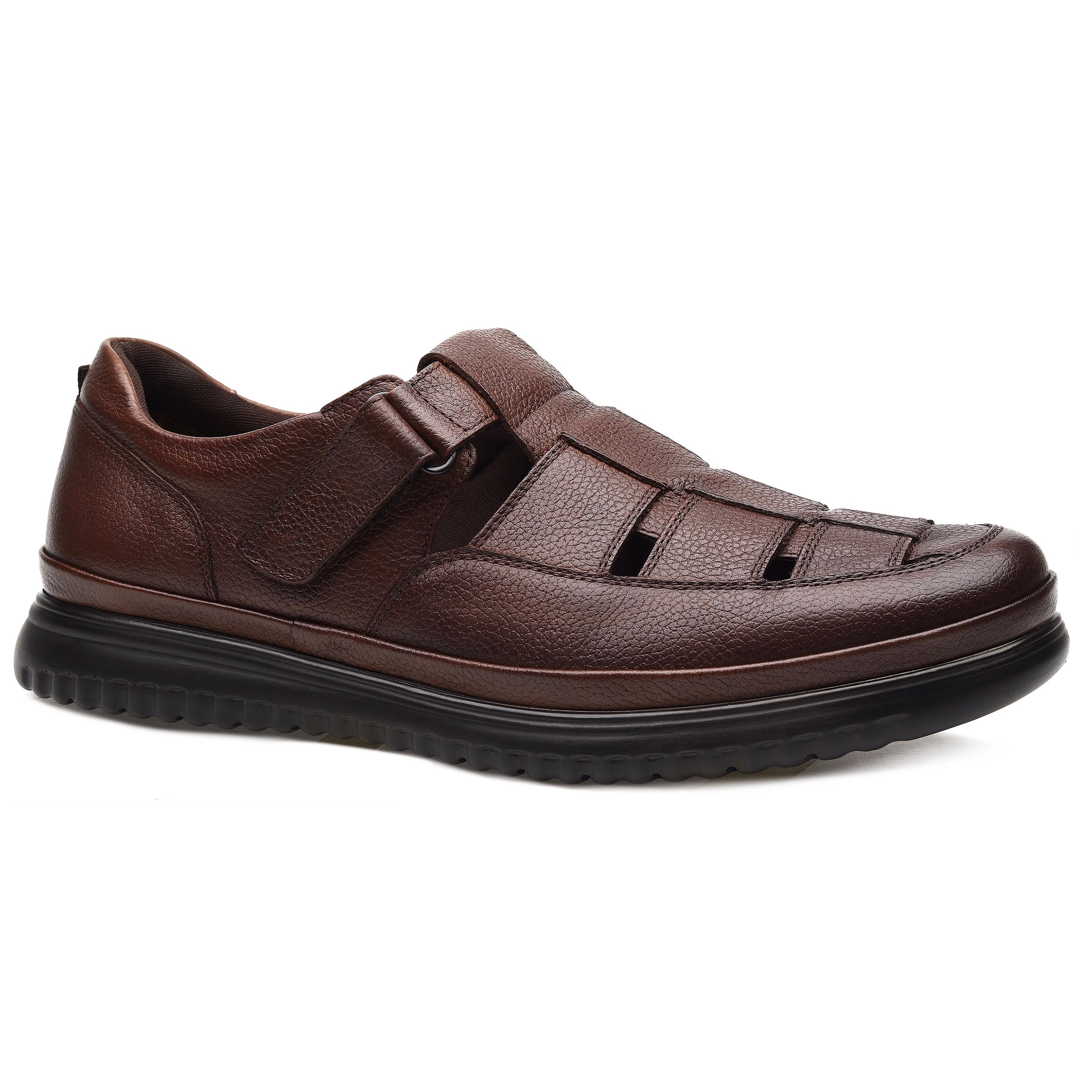 Pazstor Men's Closed-Toe Leather Fisherman Sandals Memphis