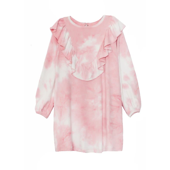 jcpenney knit dresses Mabel and Honey Girls Long Sleeve Pink Tie-Dye Dress, Color: Pink Knit maxi dress