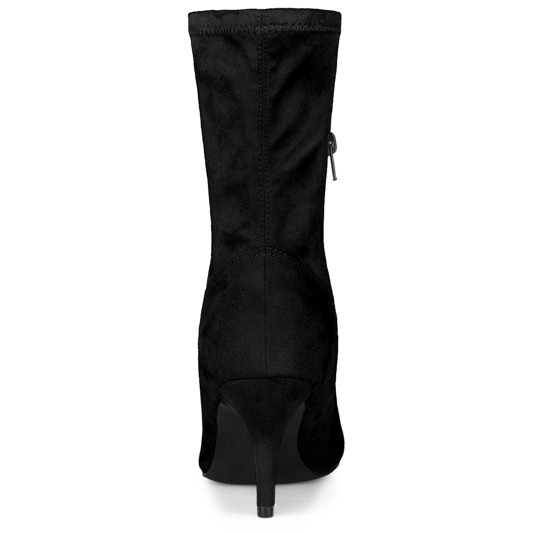 BLISSFUL STEP Women Pointy Toe Stretch Sock Stiletto Heels Ankle Boots
