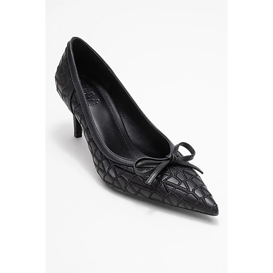 Prologue Shoes Womens Camden Bow Pointed Toe Pump
