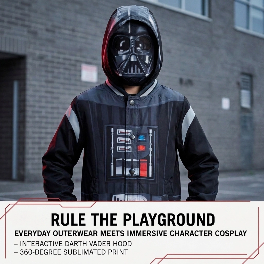Star Wars Darth Vader Boys' Cosplay Hooded Bomber Jacket