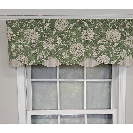 RLF Home Luxurious Modern Design Classic Basanti Petticoat Style Window Valance 50" x 15" Pine