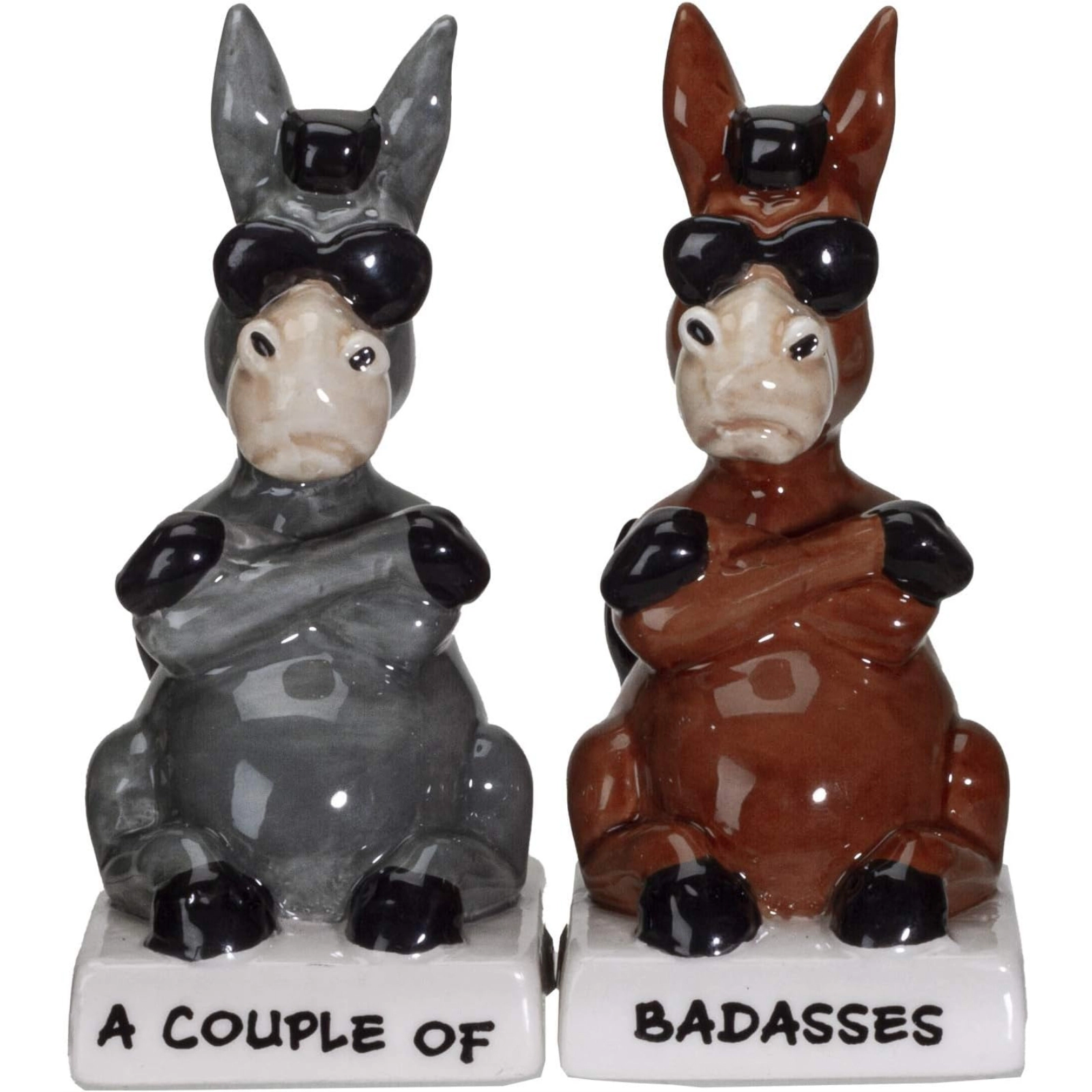Pacific Giftware A Couple of Badasses Ceramic Salt and Pepper Shakers Set